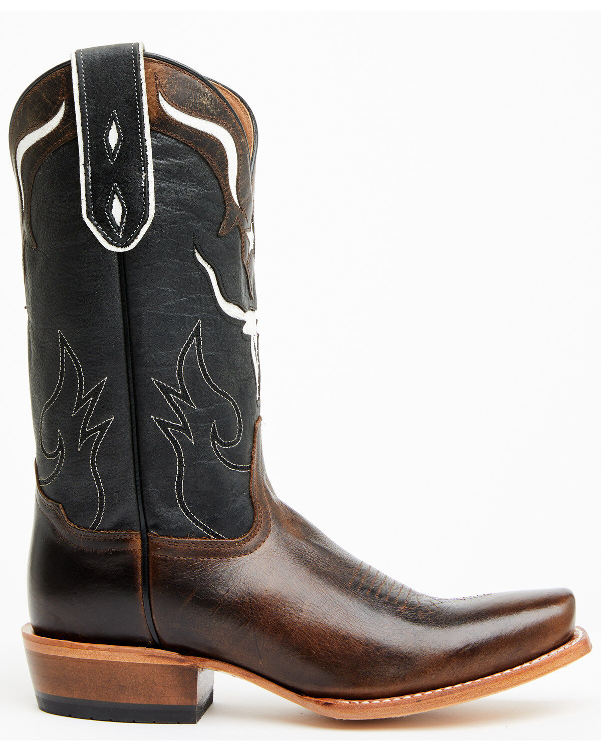 Moonshine Spirit Men's Showtime Longhorn Inlay Western Boots - Square Toe