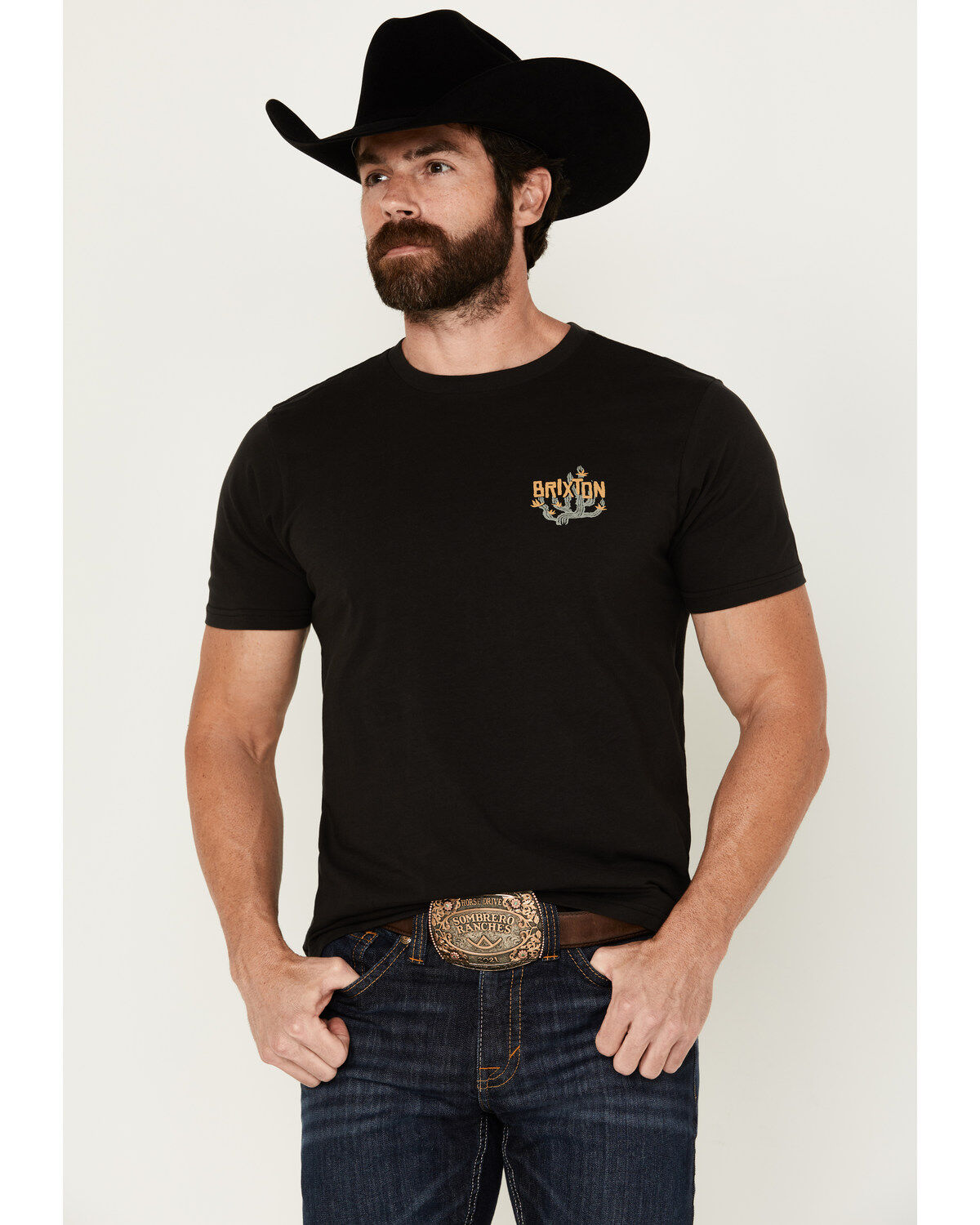 Brixton Men's Valley Cactus Short Sleeve graphic T-Shirt