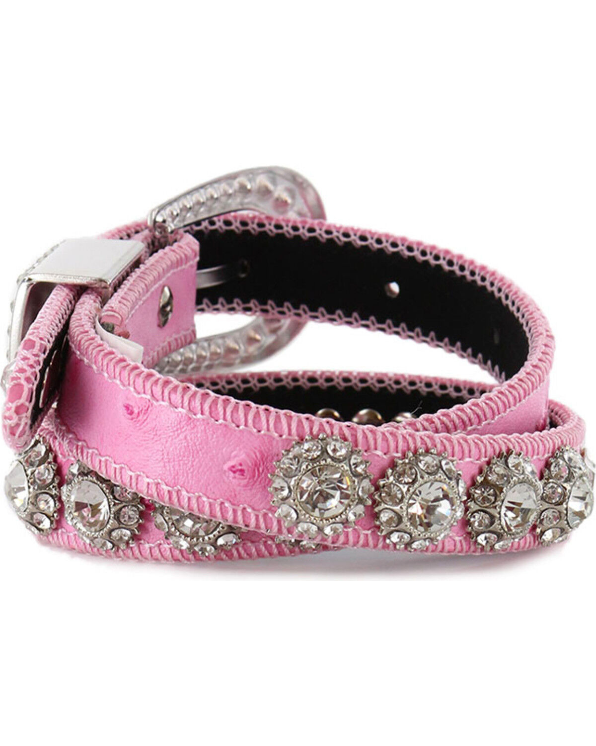 Shyanne Girl's Ostrich Print Rhinestone Belt