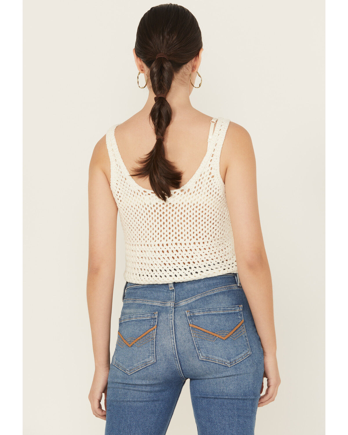 Idyllwind Women's Rockwall Open Weave Cropped Sweater Tank