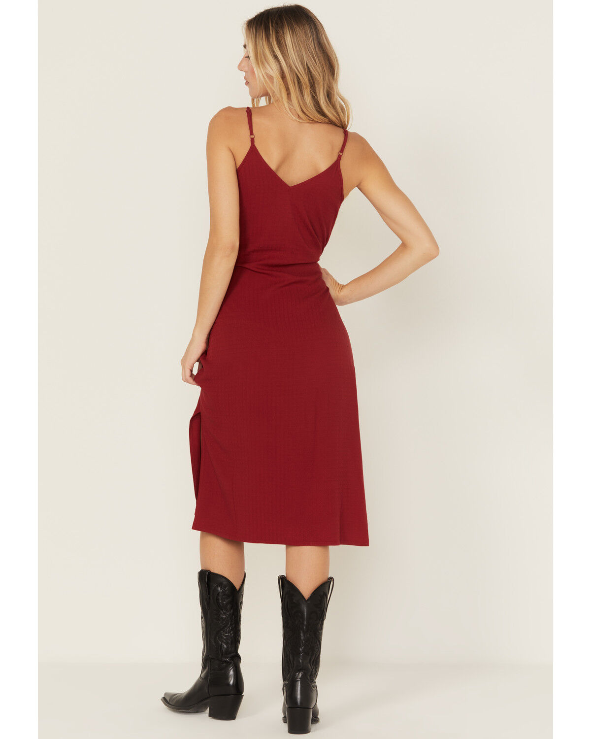 Idyllwind Women's Moss Rose Lace Trim Slip Midi Dress