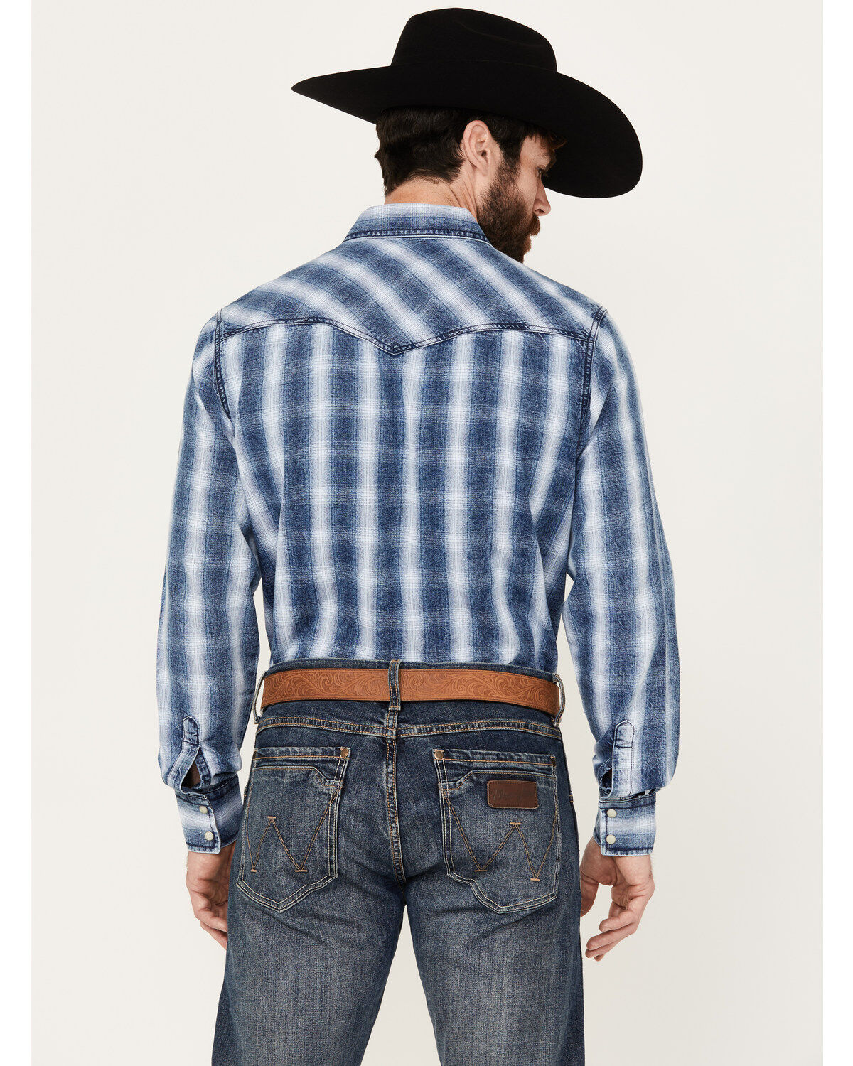 Wrangler Retro Men's Premium Striped Long Sleeve Snap Western Shirt