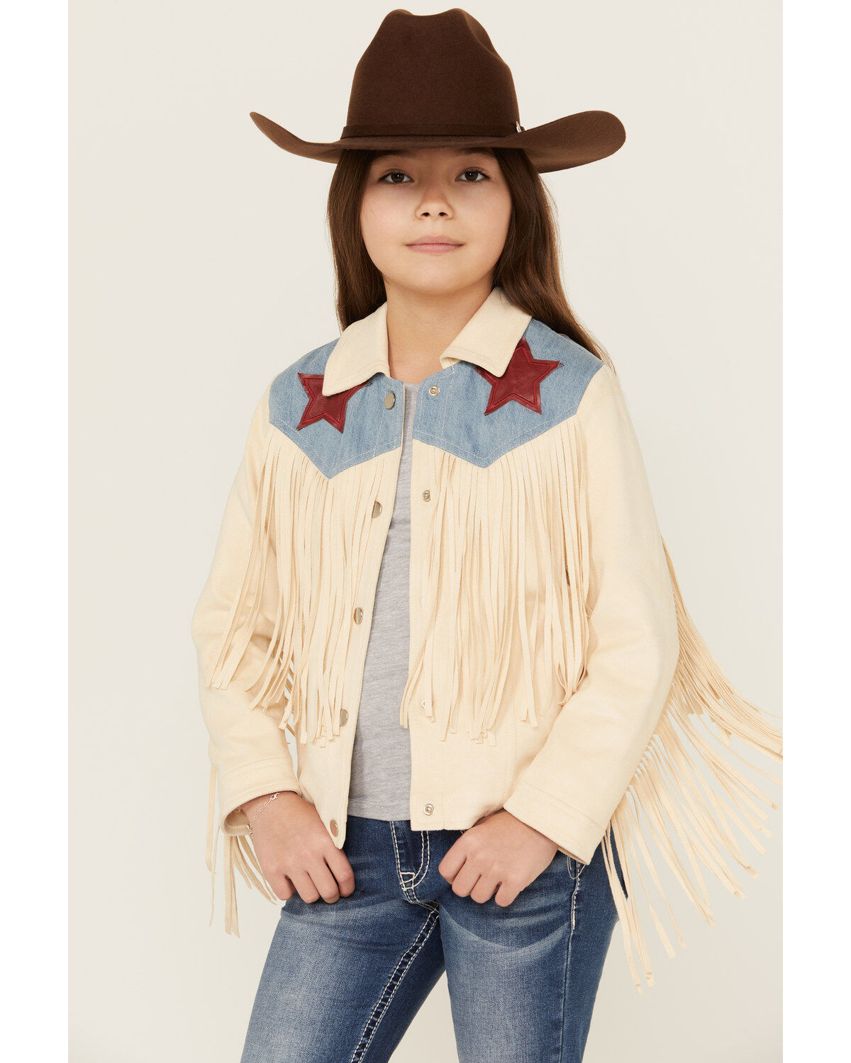 Fornia Girls' American Fringe Jacket