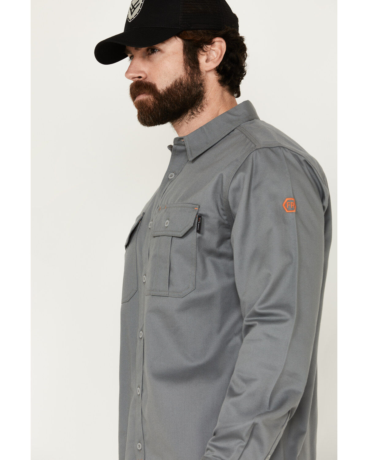 Hawx Men's FR Woven Long Sleeve Button-Down Work Shirt