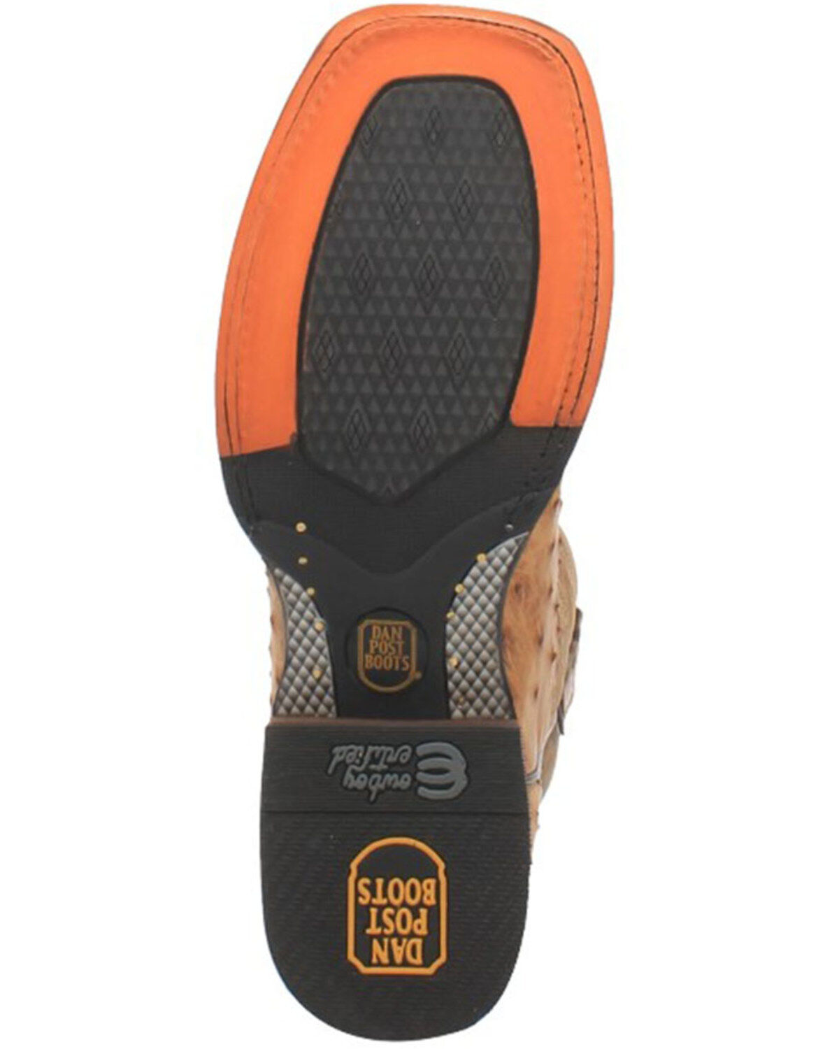 Dan Post Men's Kershaw Exotic Ostrich Skin Western Boots - Broad Square Toe