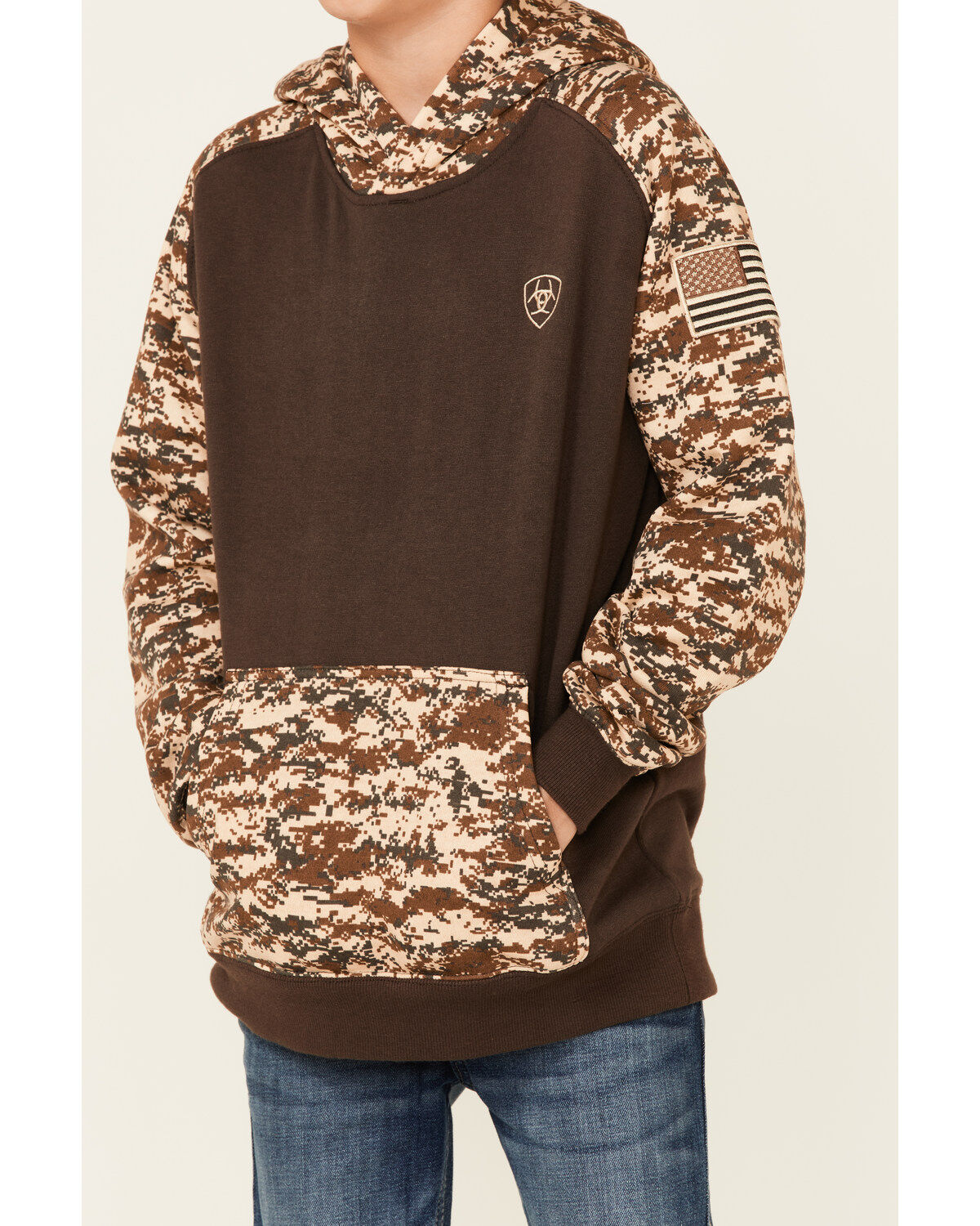 Ariat Boys' Patriot Desert Camo Hooded Sweatshirt
