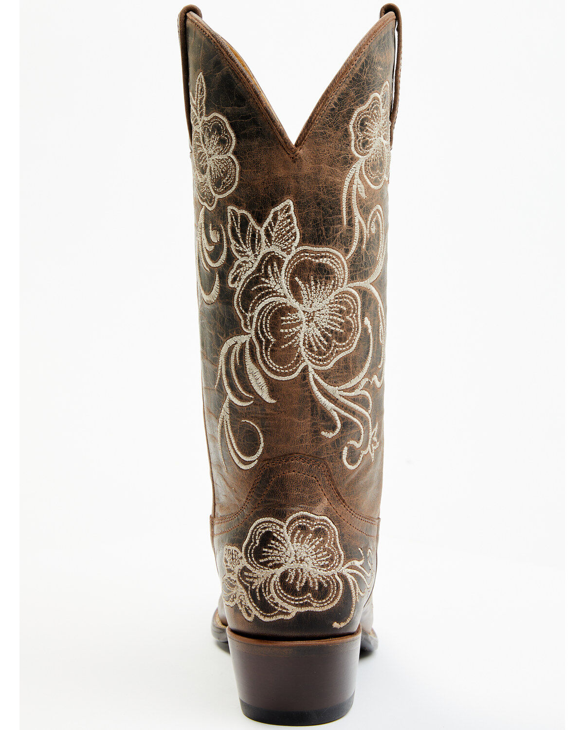 Shyanne Women's Lasy Floral Embroidered Western Boots - Snip Toe