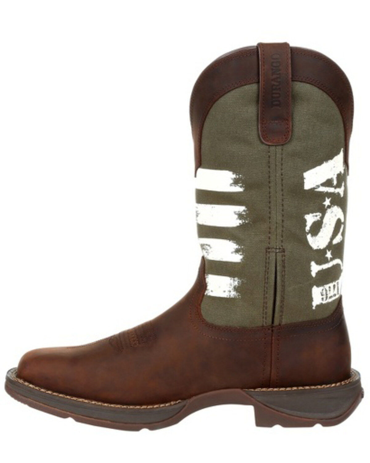 Durango Men's Army Green USA Western Performance Boots - Square Toe