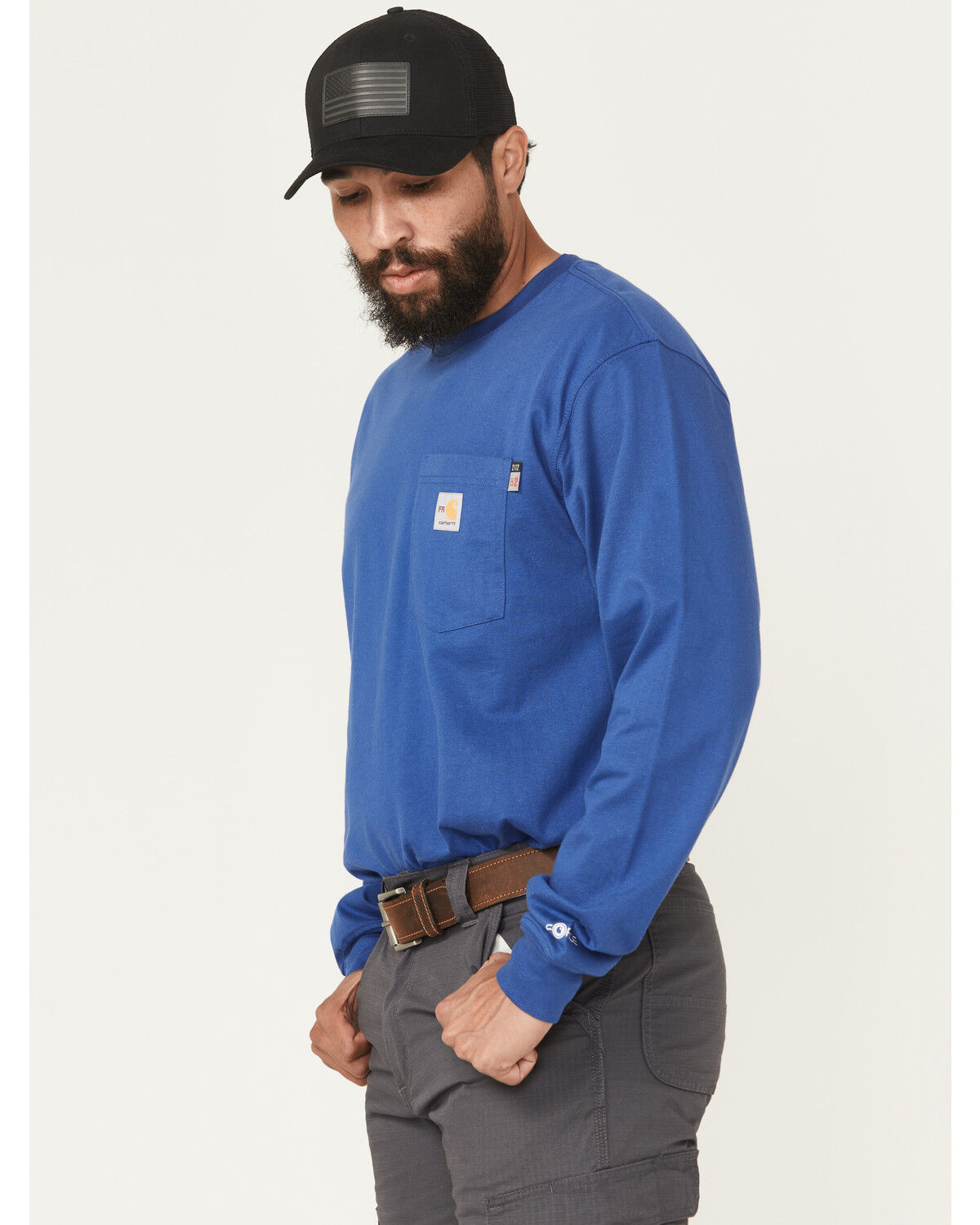 Carhartt Men's FR Force Loose Fit Oil Rig Lightweight Long Sleeve Work Shirt