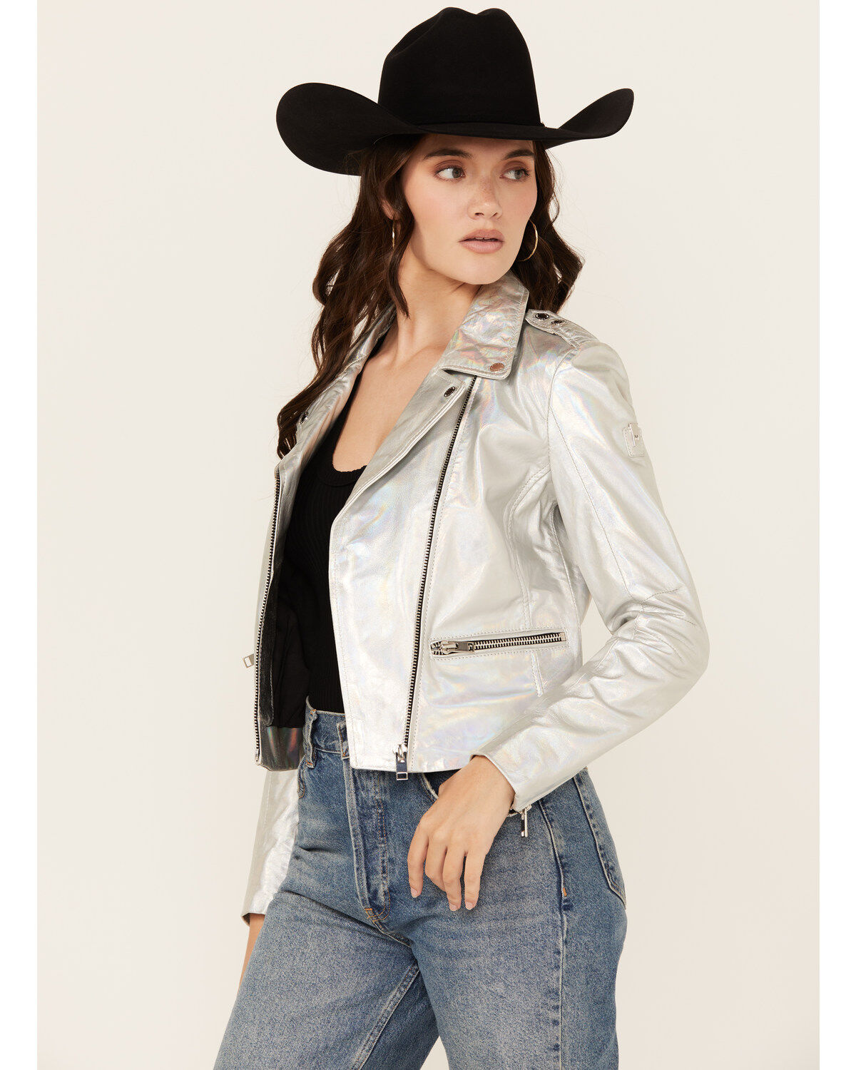 Mauritius Leather Women's Adeni Iridescent Leather Jacket