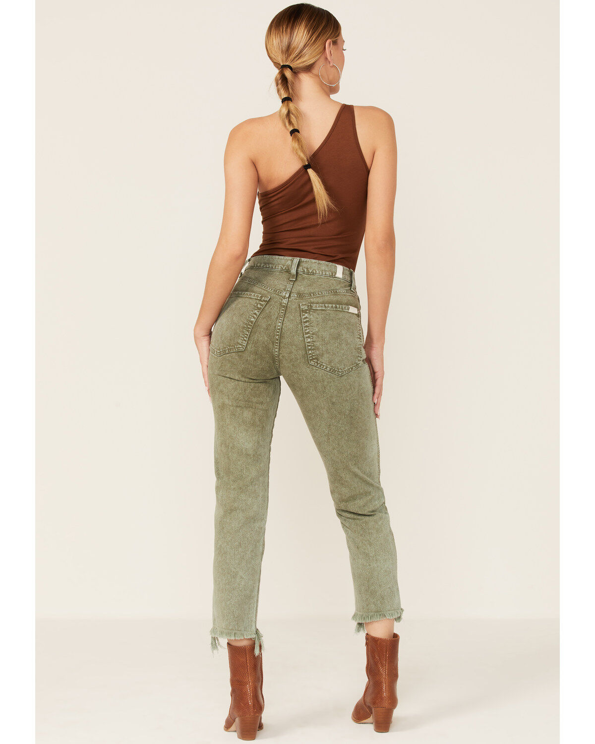 7 For All Mankind Women's Vintage High Rise Crop Jeans