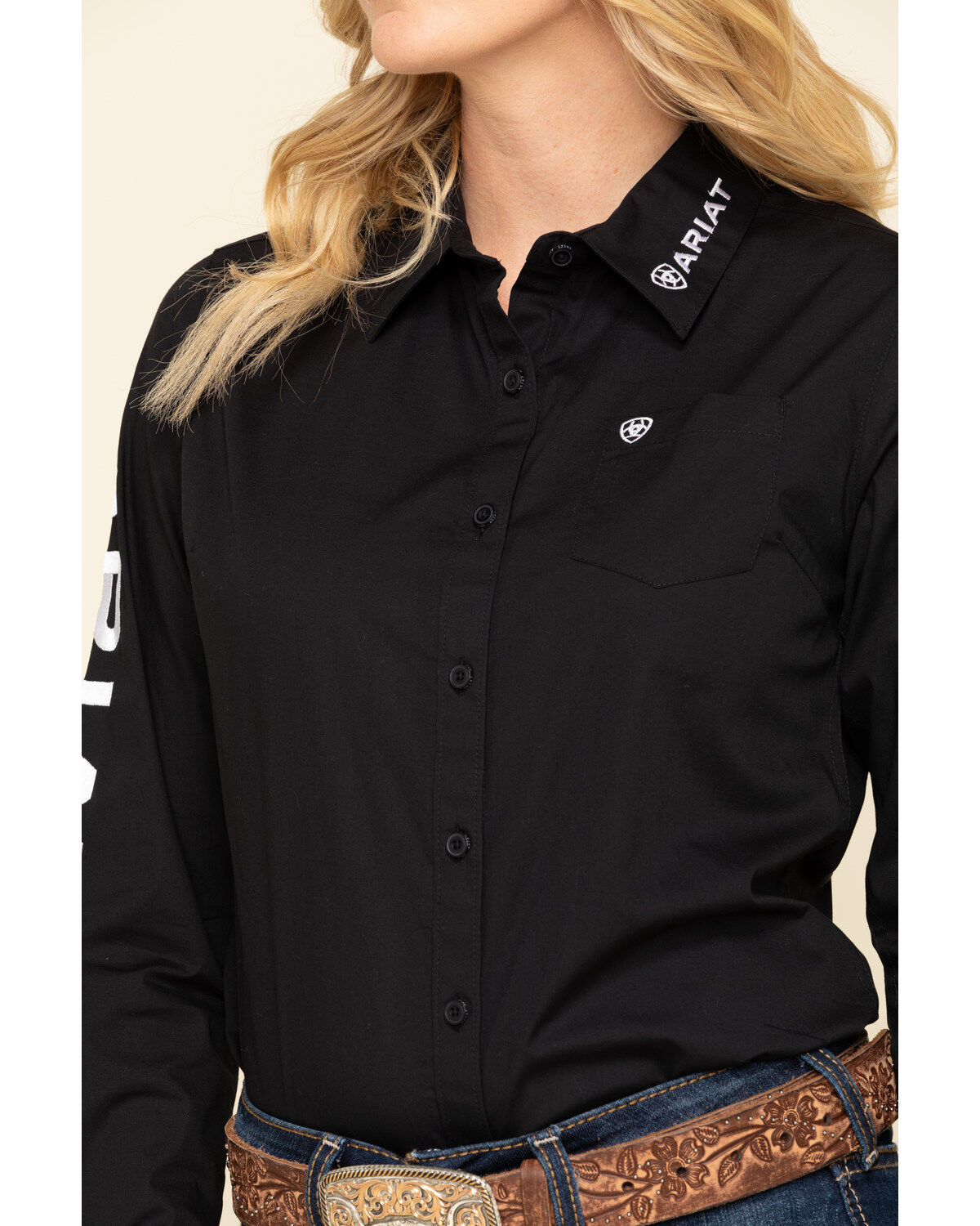 Ariat Women's Team Kirby Stretch Logo Long Sleeve Shirt