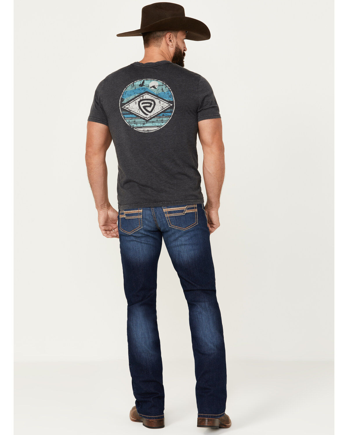 Cinch Men's Ian Dark Wash Slim Bootcut Performance Stretch Denim Jeans