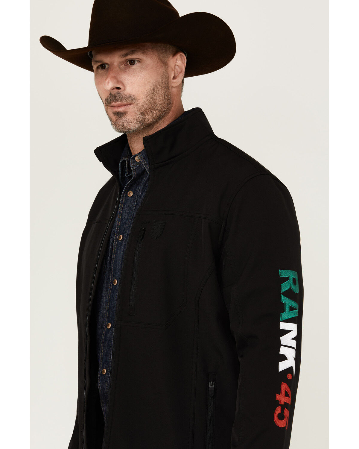 RANK 45® Men's Mexico Flag Softshell Jacket