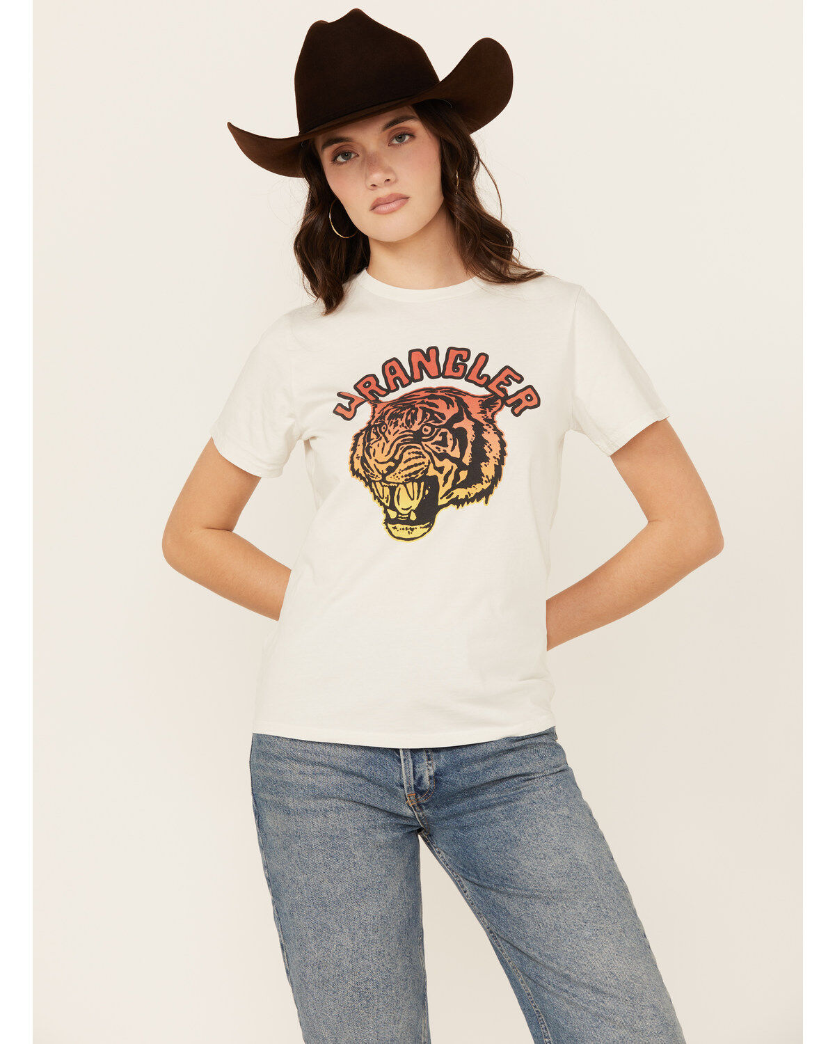 Wrangler Women's Tiger Short Sleeve Graphic Tee