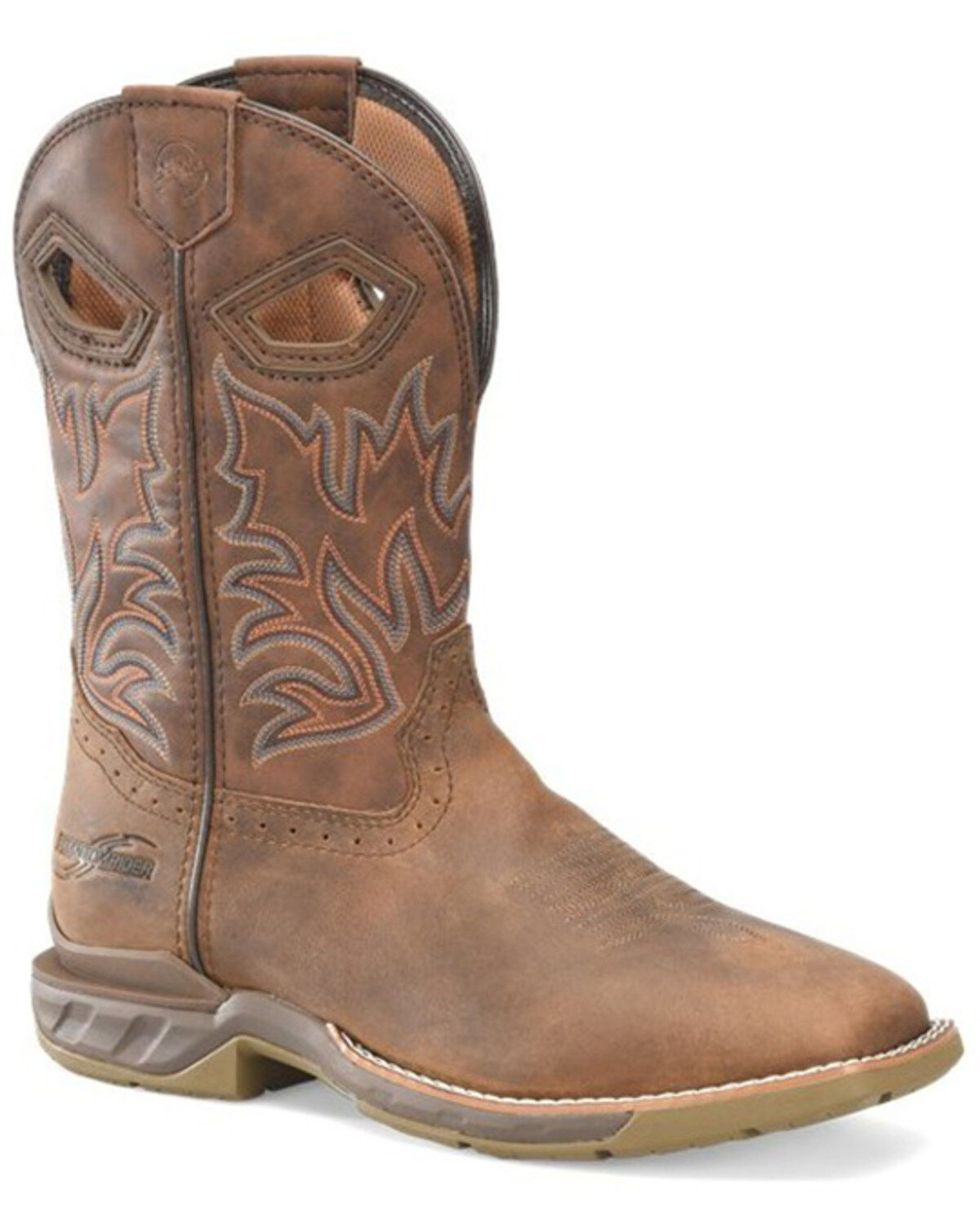 Double H Men's Phantom Rider Roper Pull On Work Boots - Square Toe