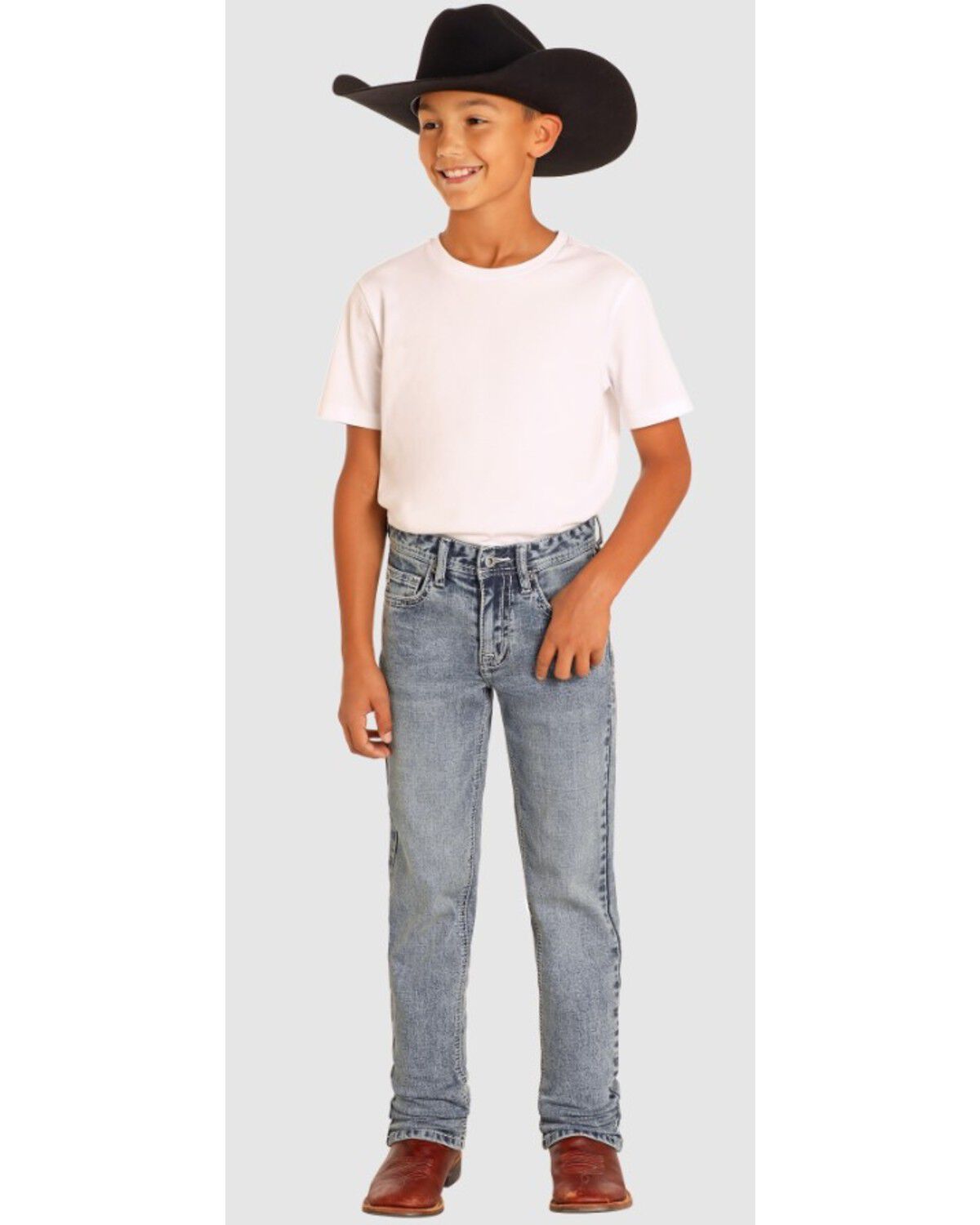 Hooey by Rock & Roll Denim Boys' Revolver Slim Straight Stretch Denim Jeans