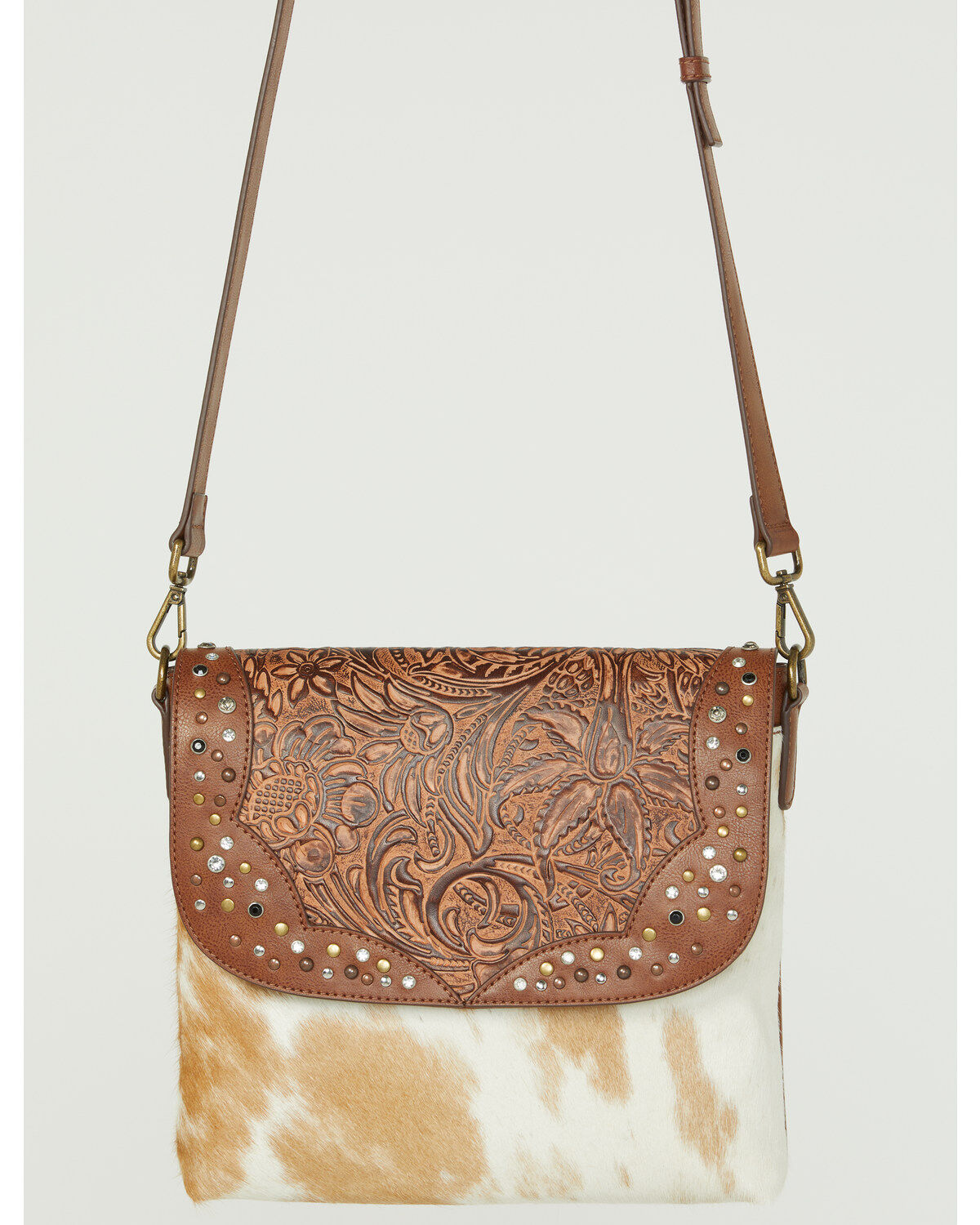 Shyanne Women's Studded Tooled Crossbody Bag
