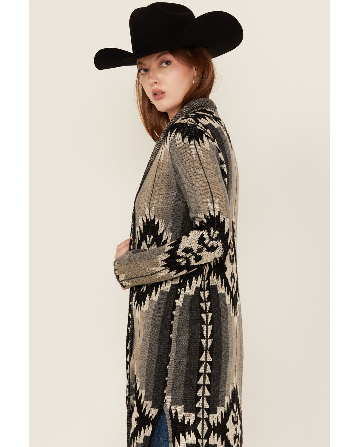 Rock & Roll Denim Women's Southwestern Print Duster Cardigan