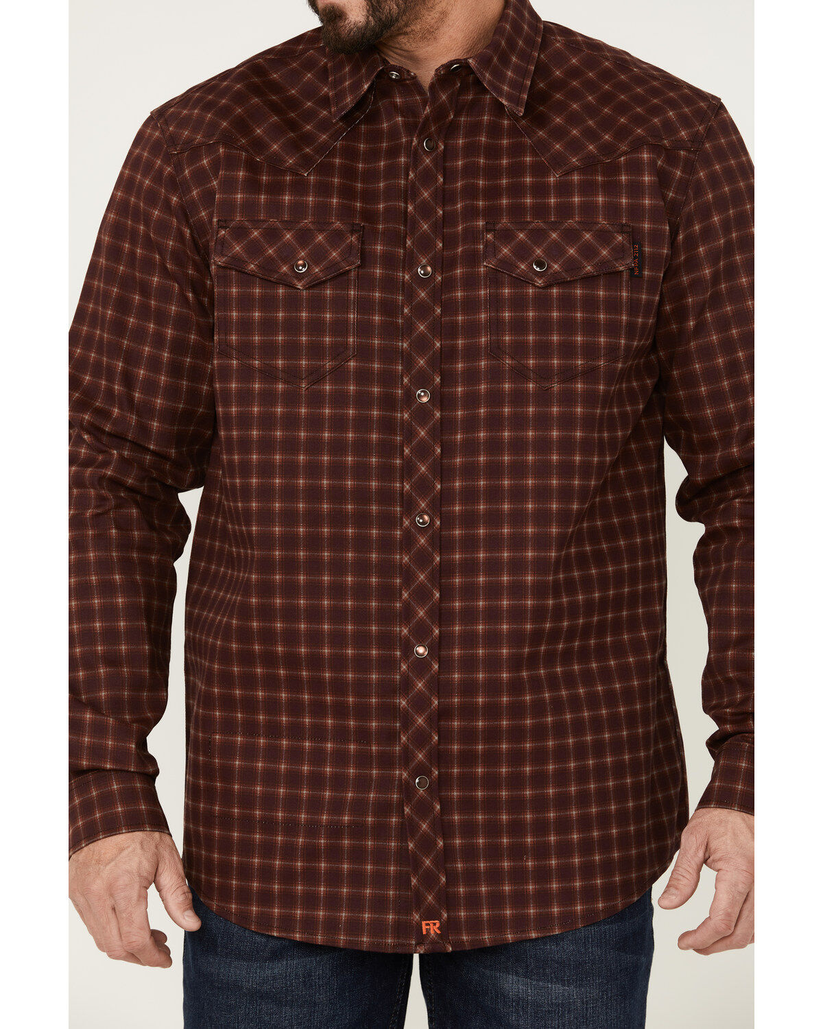 Cody James Men's FR Tartan Plaid Print Long Sleeve Snap Work Shirt
