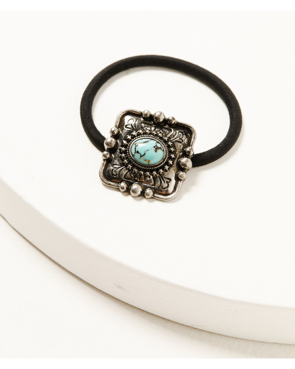 Shyanne Women's Square Concho Ponytail Holder