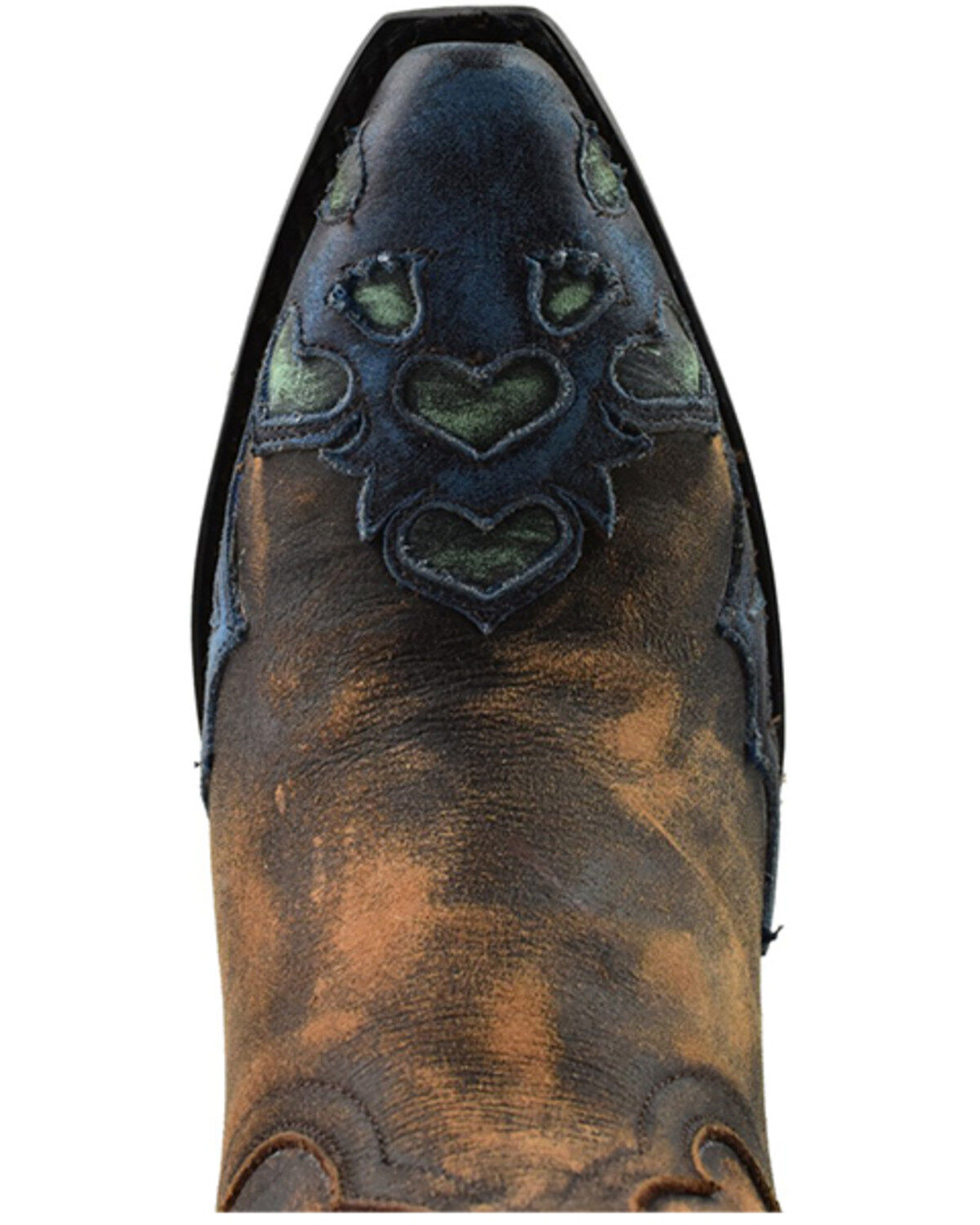 Dan Post Women's Humming Bird Heart and Floral Inlay Western Boots - Snip Toe