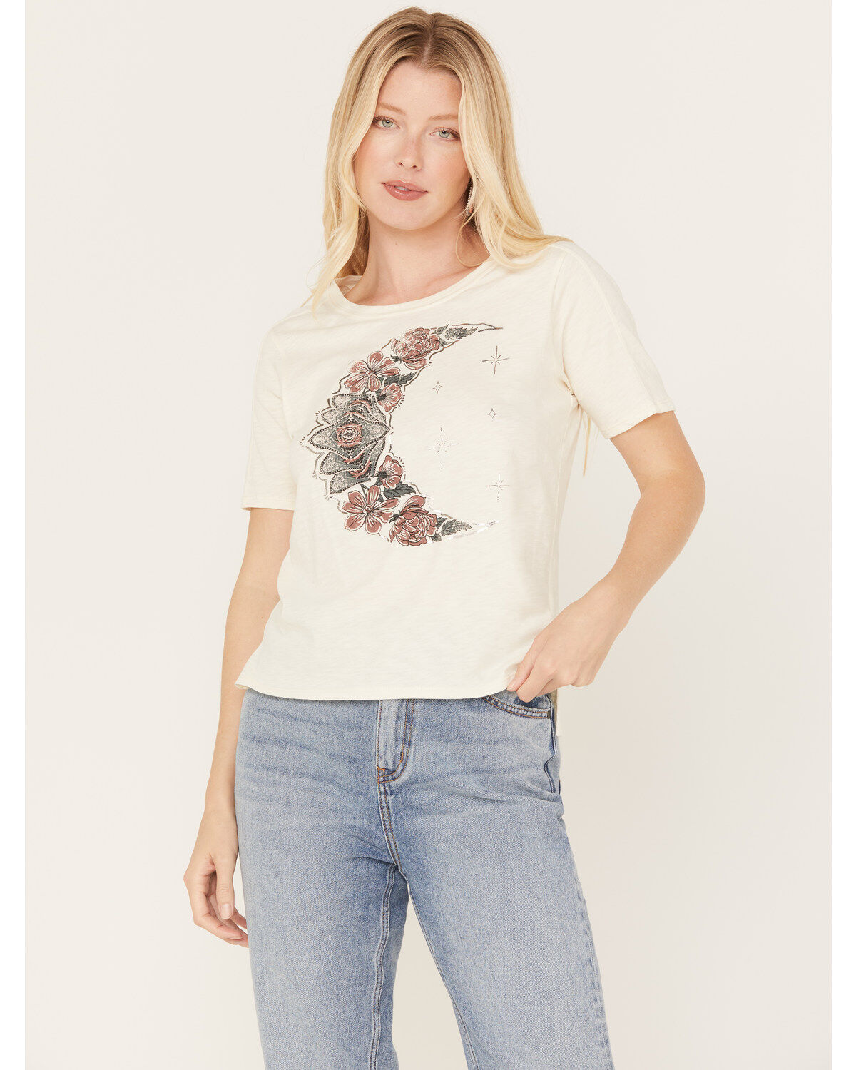 Shyanne Women's Moon Graphic Short Sleeve Tee