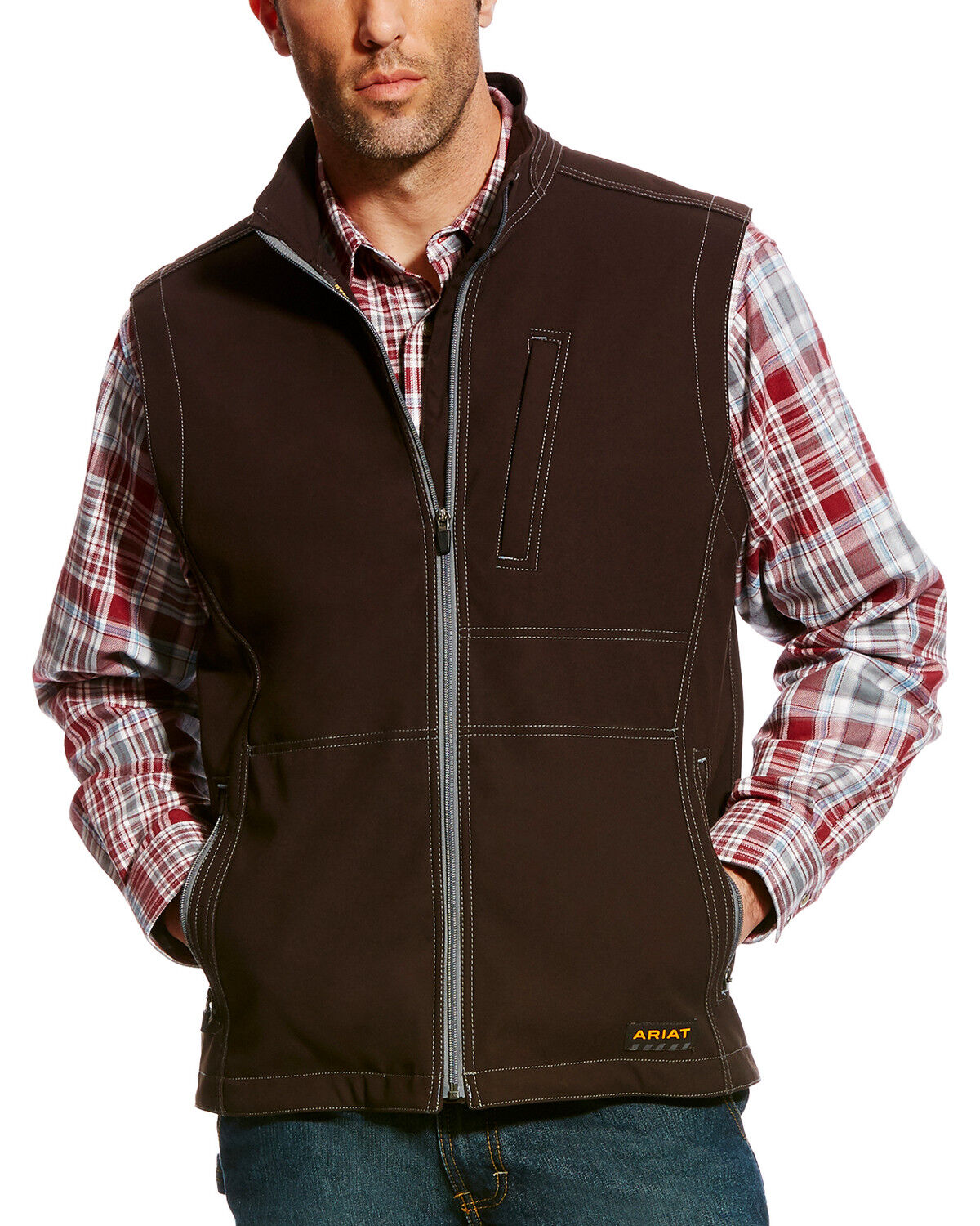 Ariat Men's Rebar Canvas Softshell Vest - Tall
