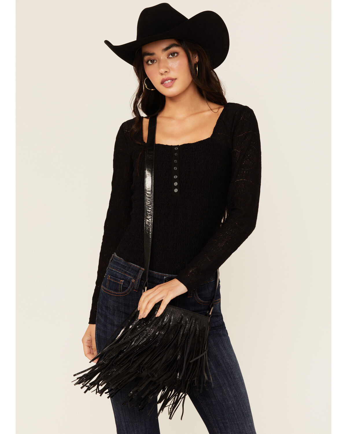 Idyllwind Women's Camarillo Metallic Fringe Suede Crossbody Bag