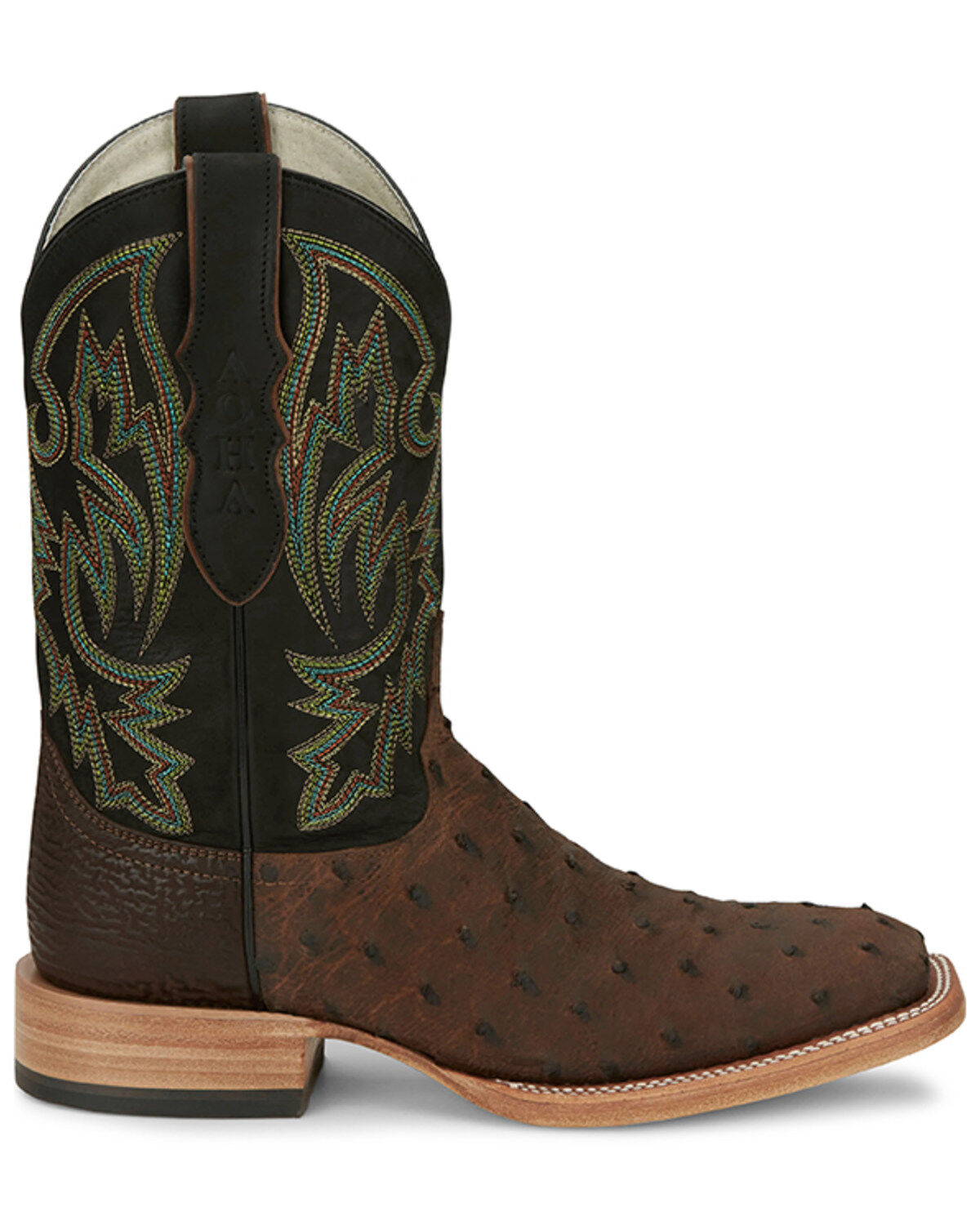 Justin Men's King Kango Exotic Full Quill Ostrich Western Boots - Broad Square Toe