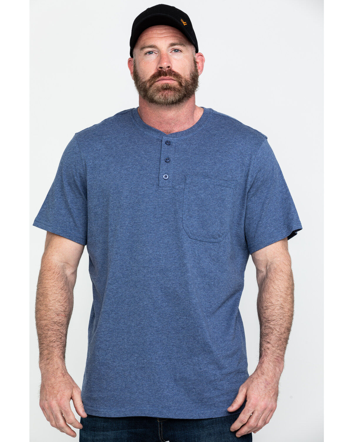 Hawx Men's Pocket Henley Short Sleeve Work T-Shirt
