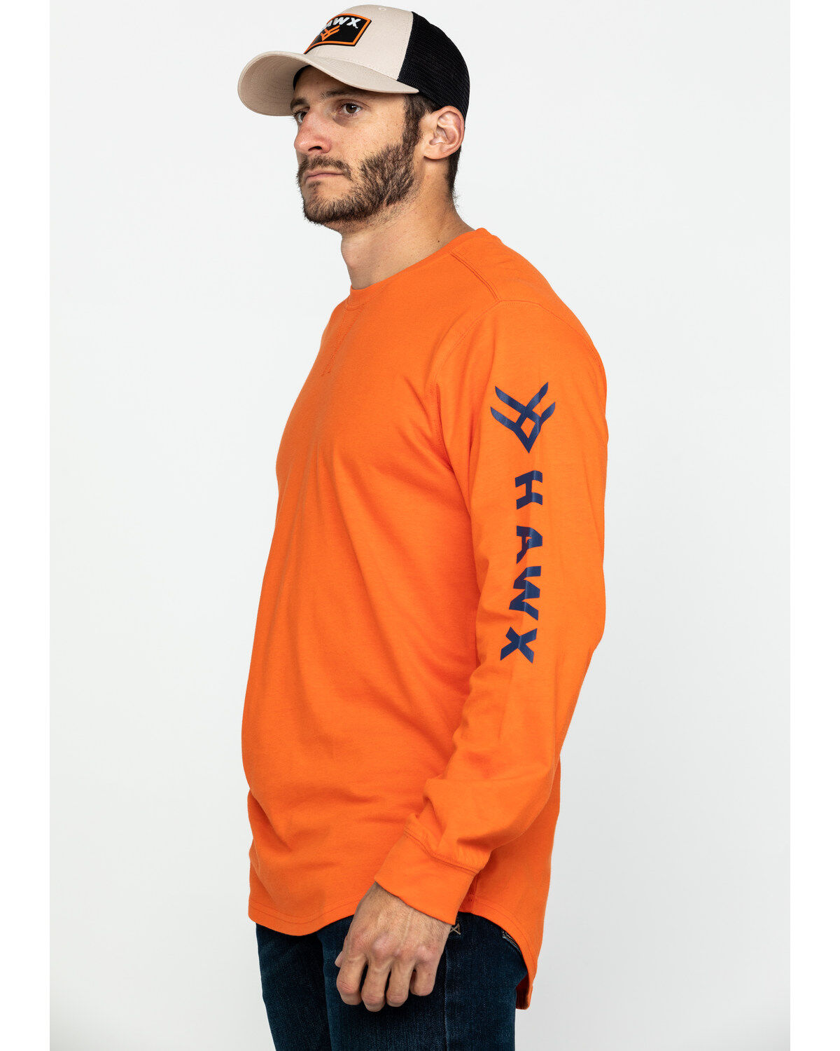 Hawx Men's Logo Long Sleeve Work T-Shirt - Big