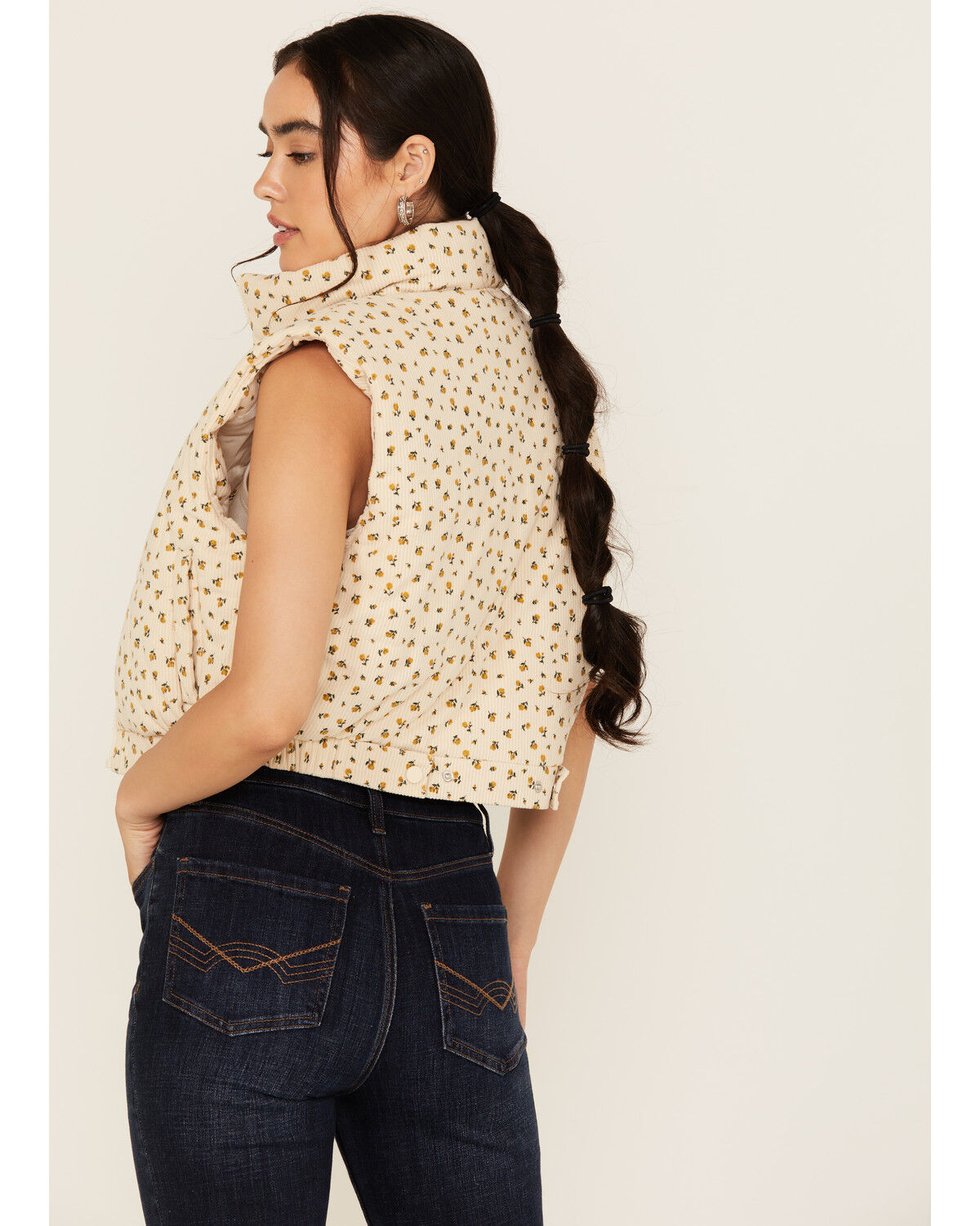 26 International Women's Floral Print Puffer Vest