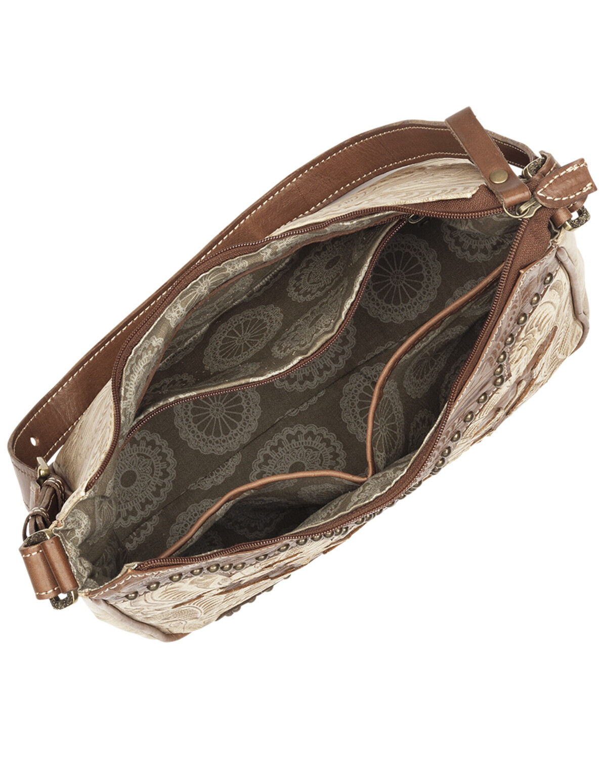 American West Annie's Secret Zip Top Shoulder Bag