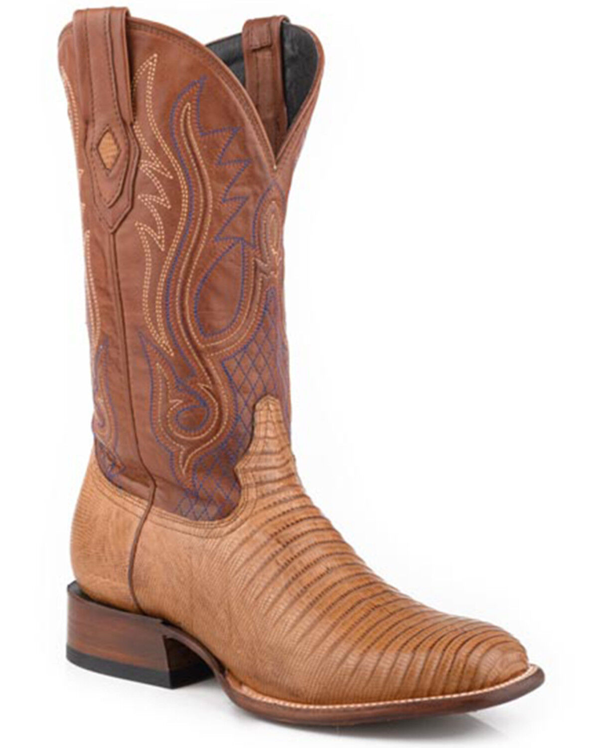 Stetson Men's Arlington Exotic Teju Lizard Western Boots - Square Toe