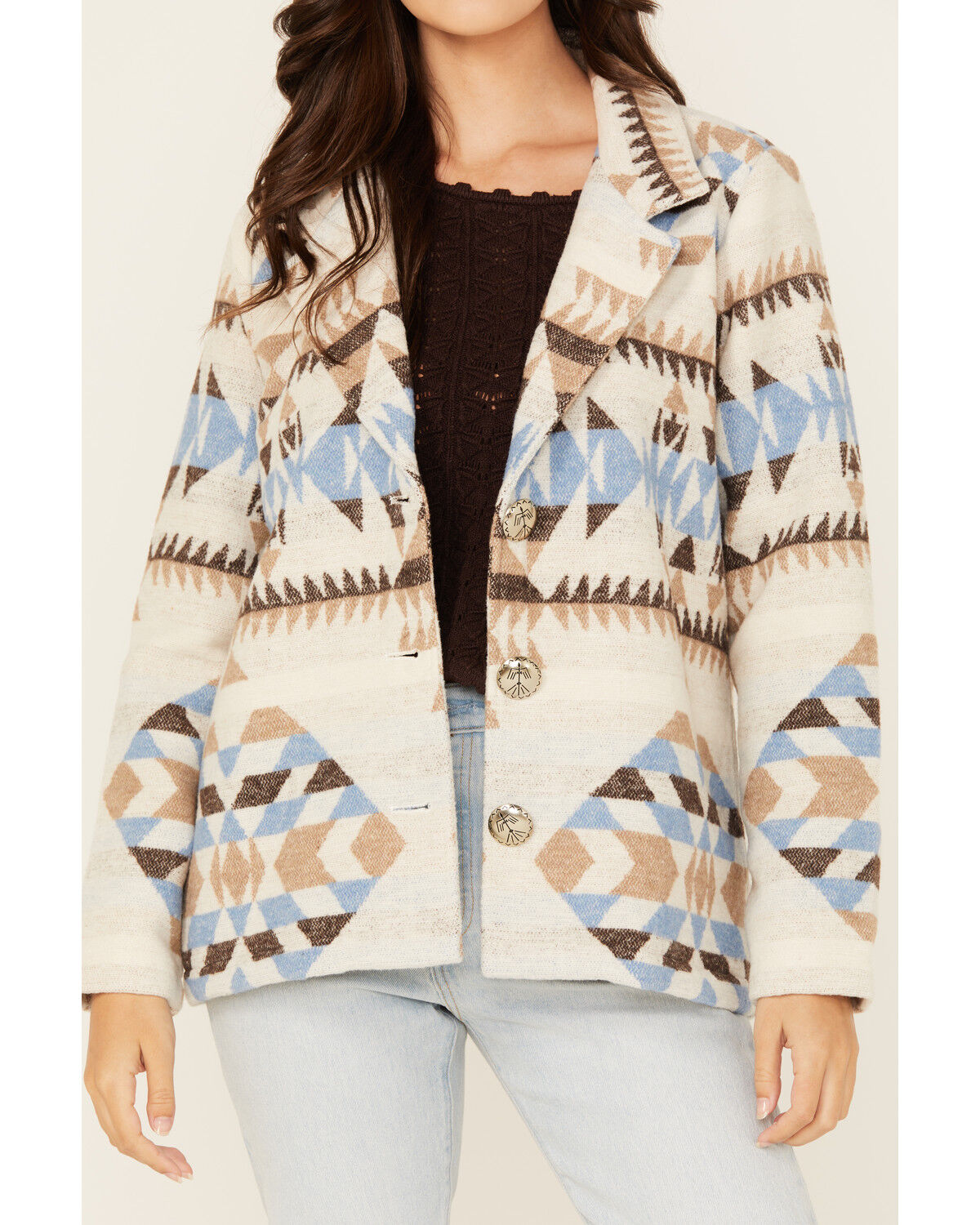 Cotton & Rye Women's Southwestern Print Blazer