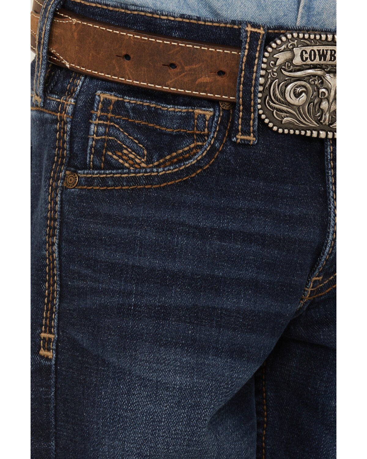 Cody James Boys' Morgan Medium Wash Mid Rise Stretch Relaxed Bootcut Jeans