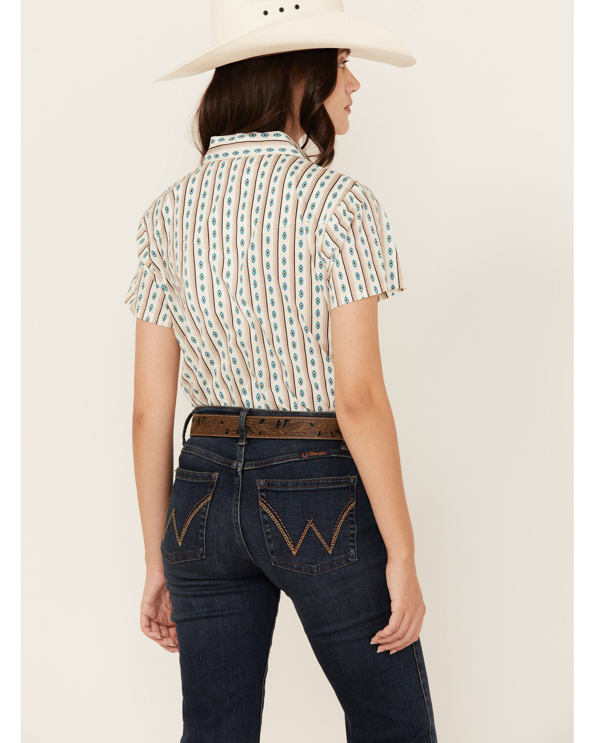 Shyanne Women's Southwestern Print Short Sleeve Snap Western Shirt