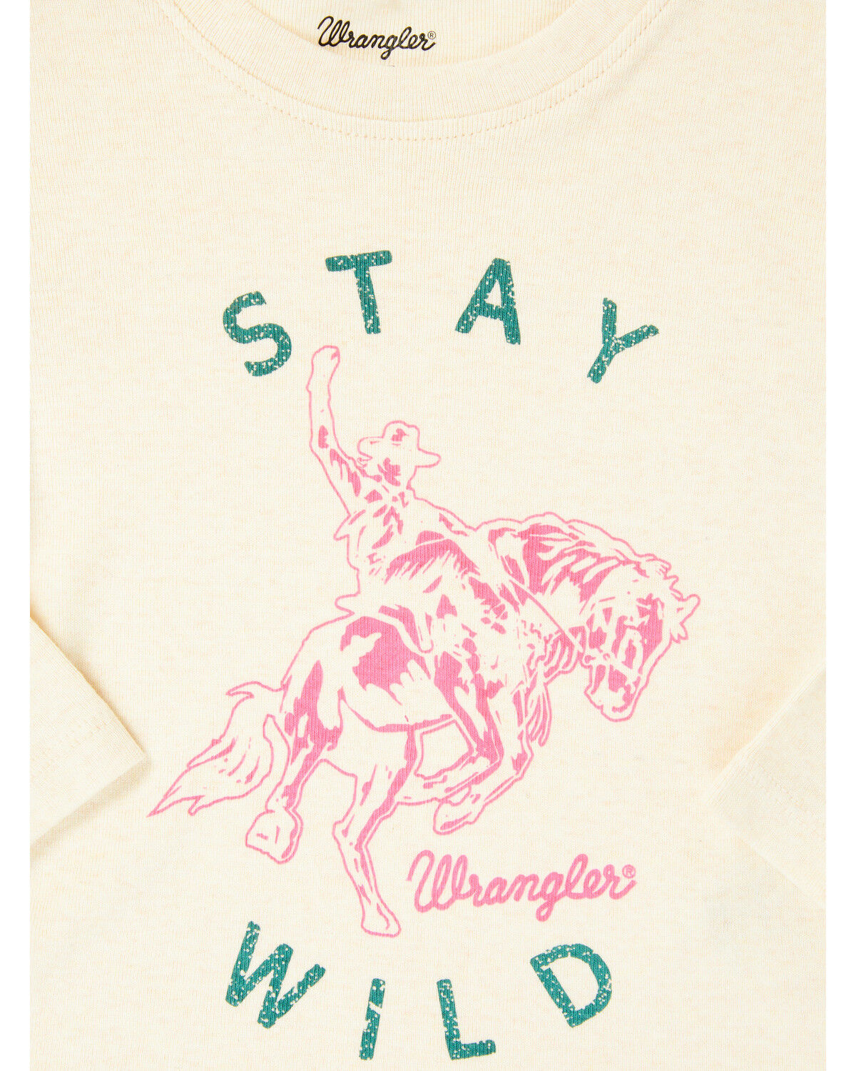 Wrangler Toddler Girls' Stay Wild Long Sleeve Graphic Shirt