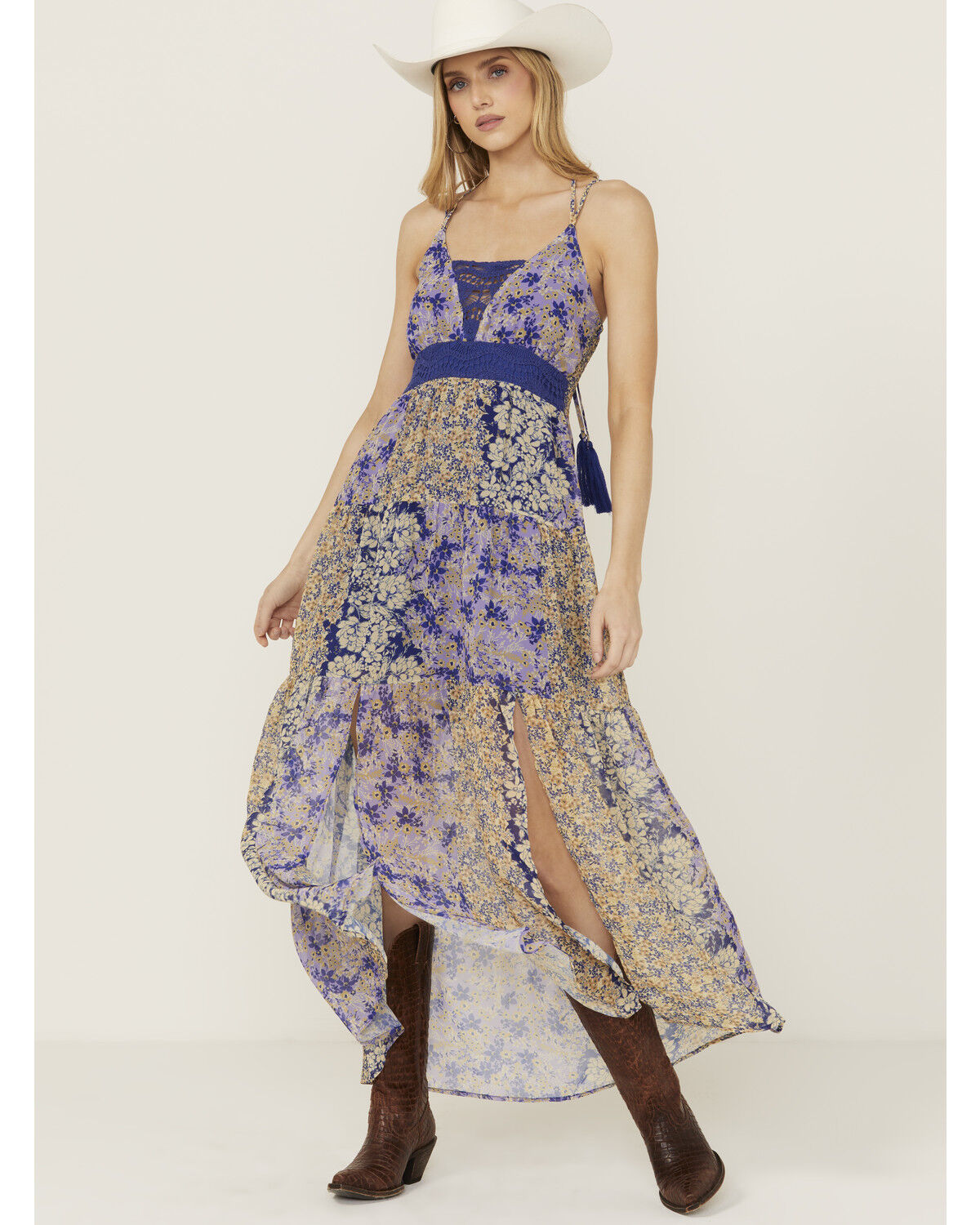 Miss Me Women's Floral Print Maxi Dress