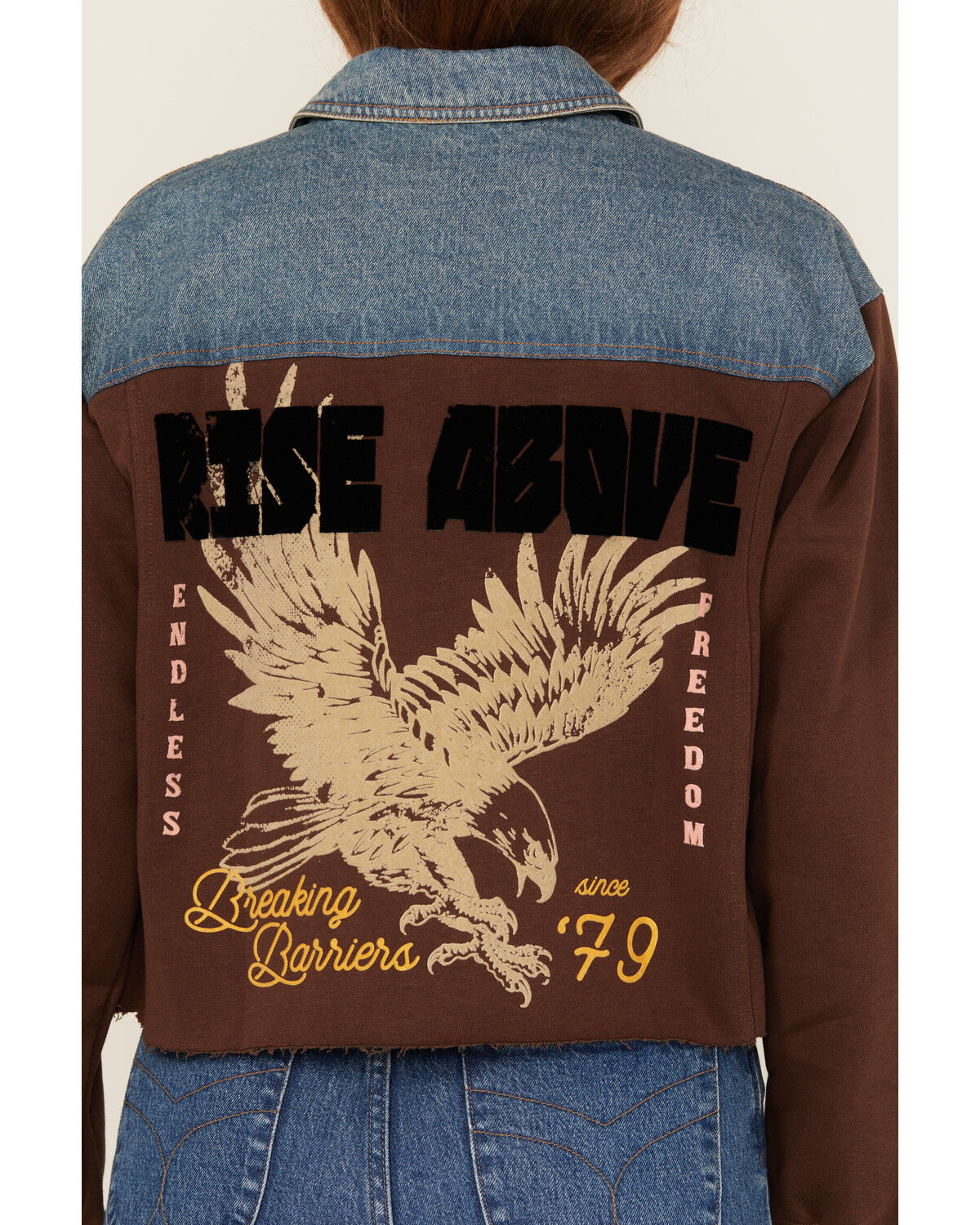 Cleo + Wolf Women's Mixed Material Graphic Jacket