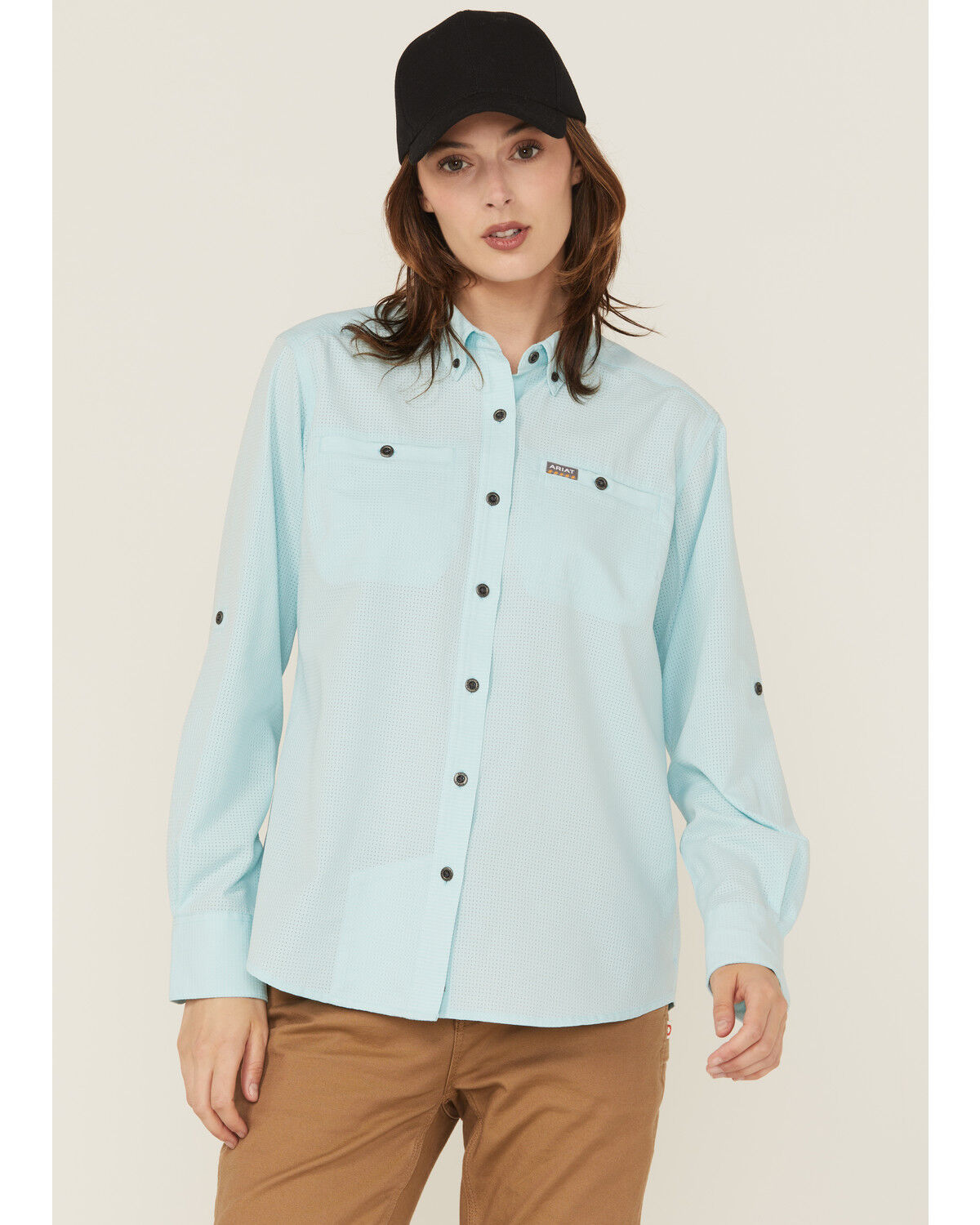 Ariat Women's Rebar Made Tough 360 Long Sleeve Button-Down Work Shirt
