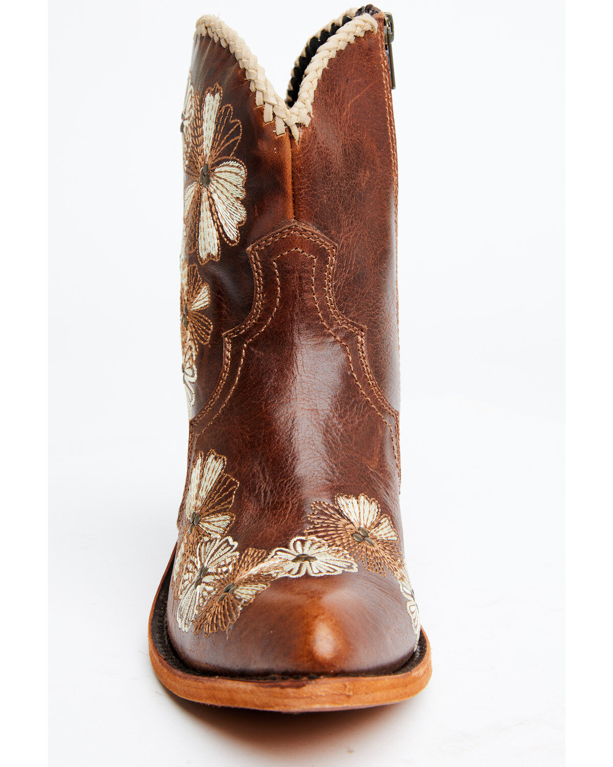 Liberty Black Women's Loren Floral Embroidered Western Fashion Booties - Round Toe