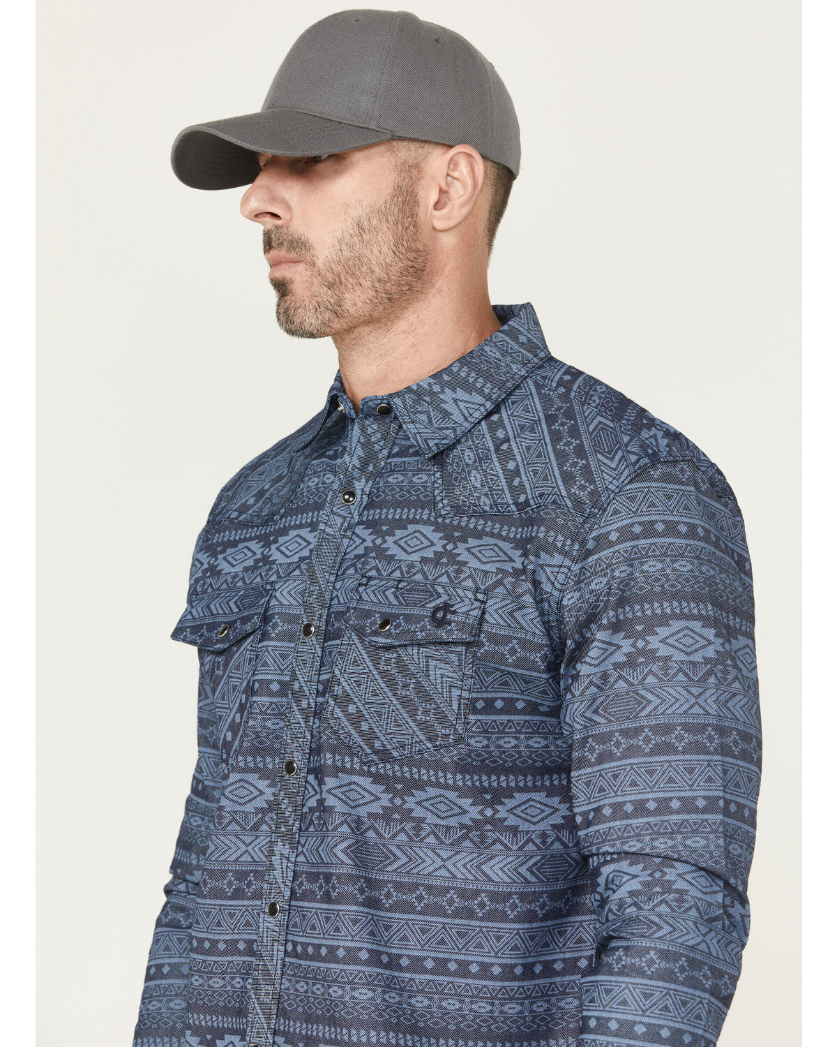 Cody James Men's FR Southwestern Print Lightweight Long Sleeve Snap Western Shirt