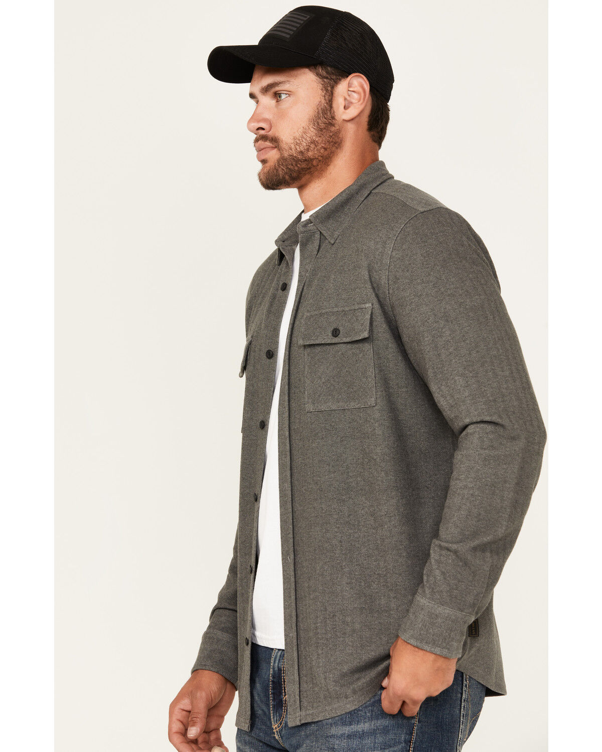 Brothers and Sons Men's Kelcy Herringbone Long Sleeve Button-Down Western Shirt