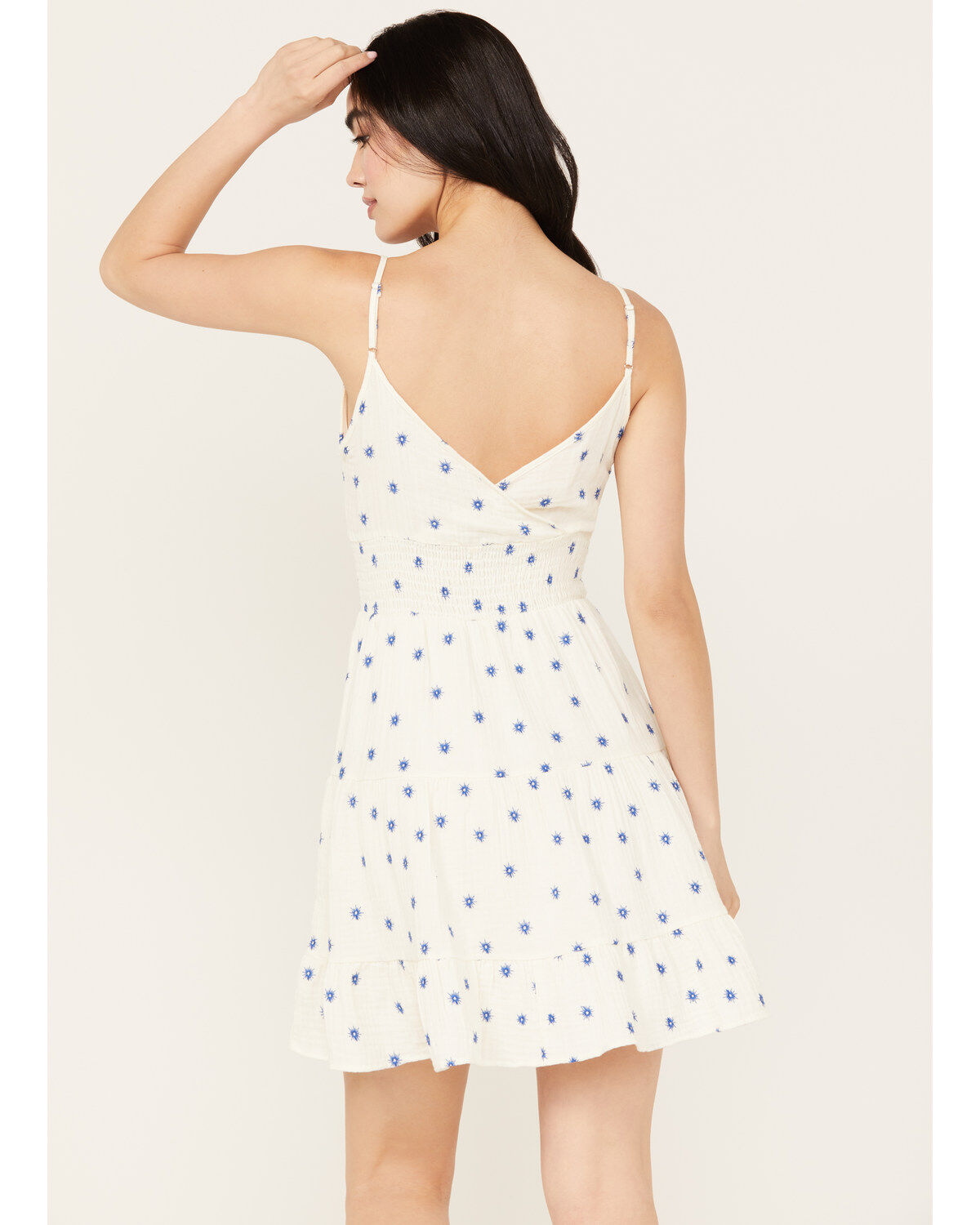 Wild Moss Women's Knot Front Print Mini Dress