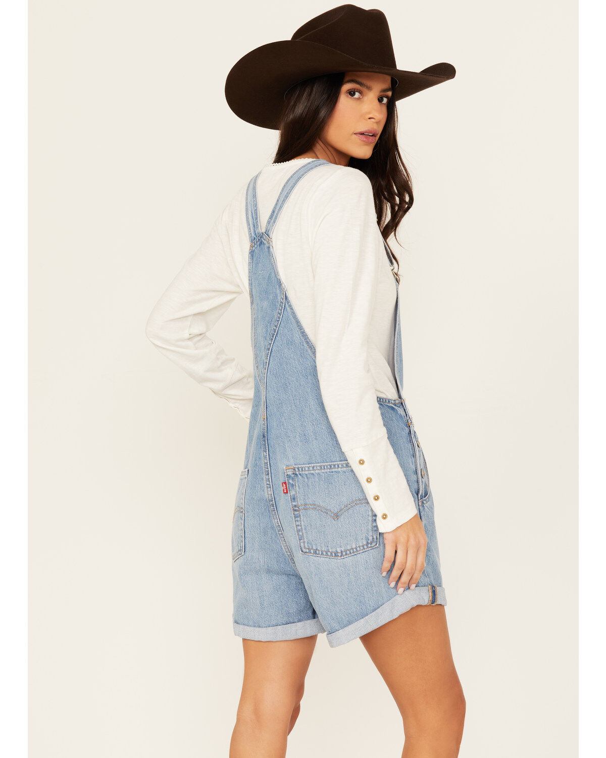 Levi's Women's Light Wash Vintage Shortalls