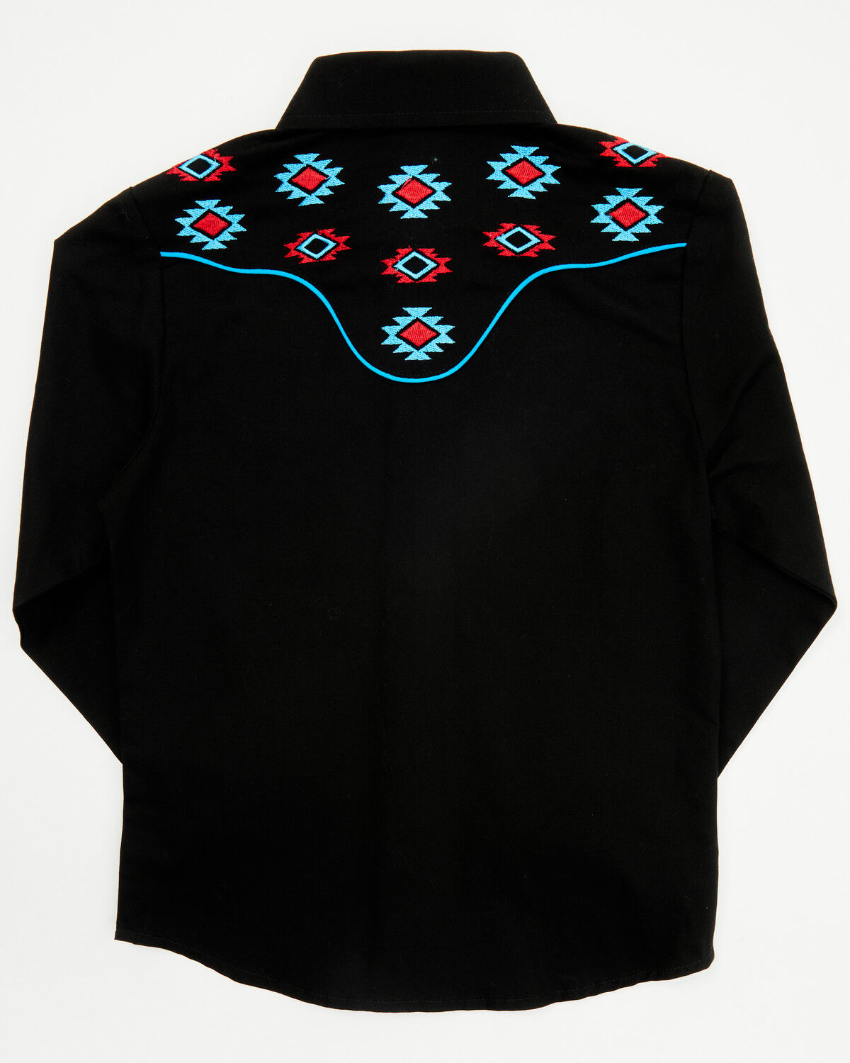 Avalon Boys' Embroidered Long Sleeve Snap Western Shirt