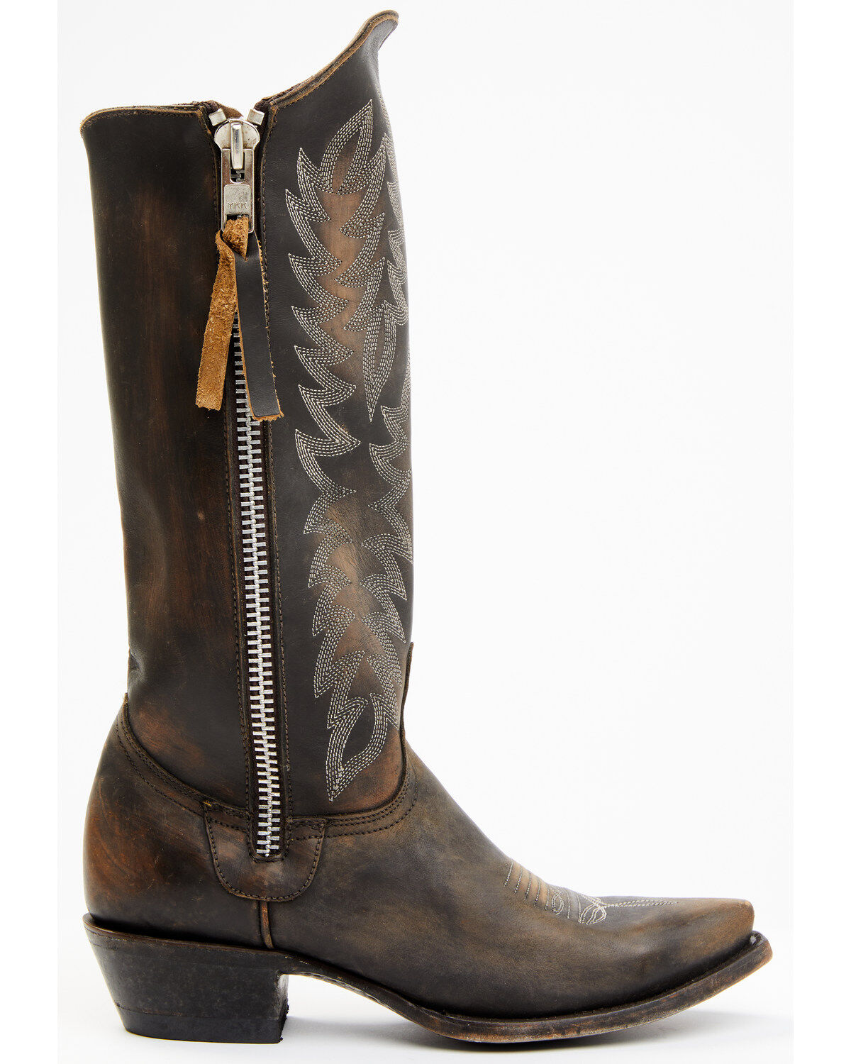 Idyllwind Women's Latigo Side Zip Distressed Tall Western Boot - Snip Toe