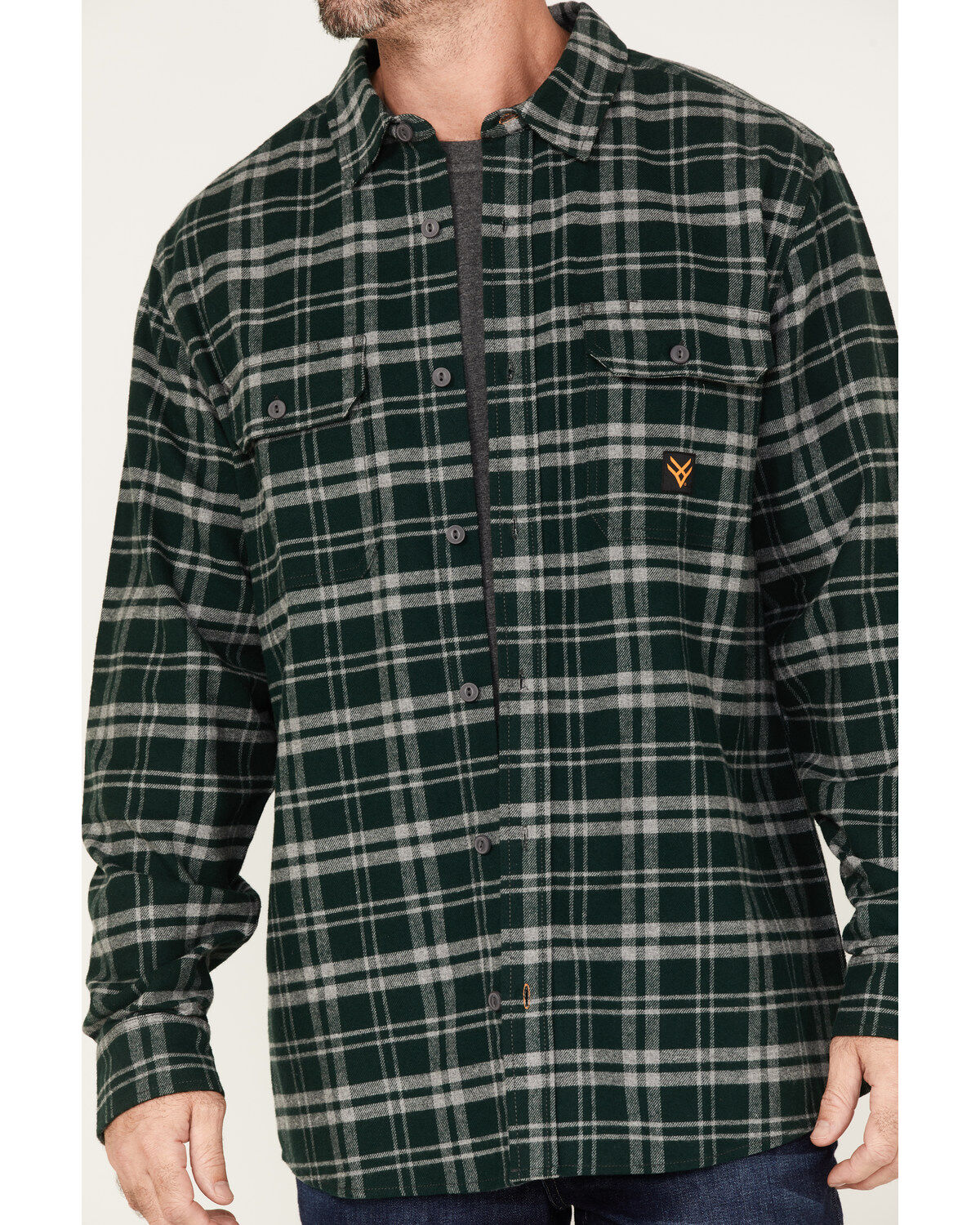 Hawx Men's Plaid Long Sleeve Button-Down Flannel Work Shirt